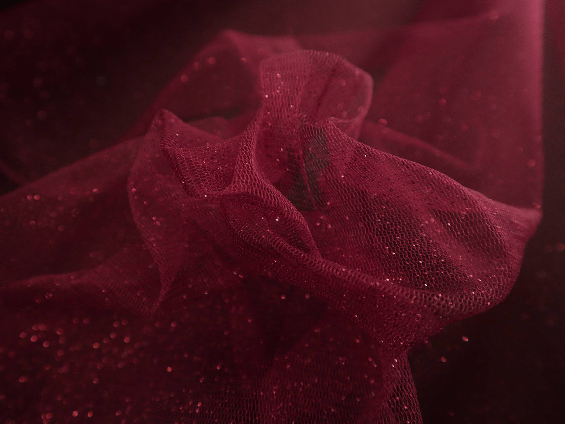 Glitter Tulle in Wine