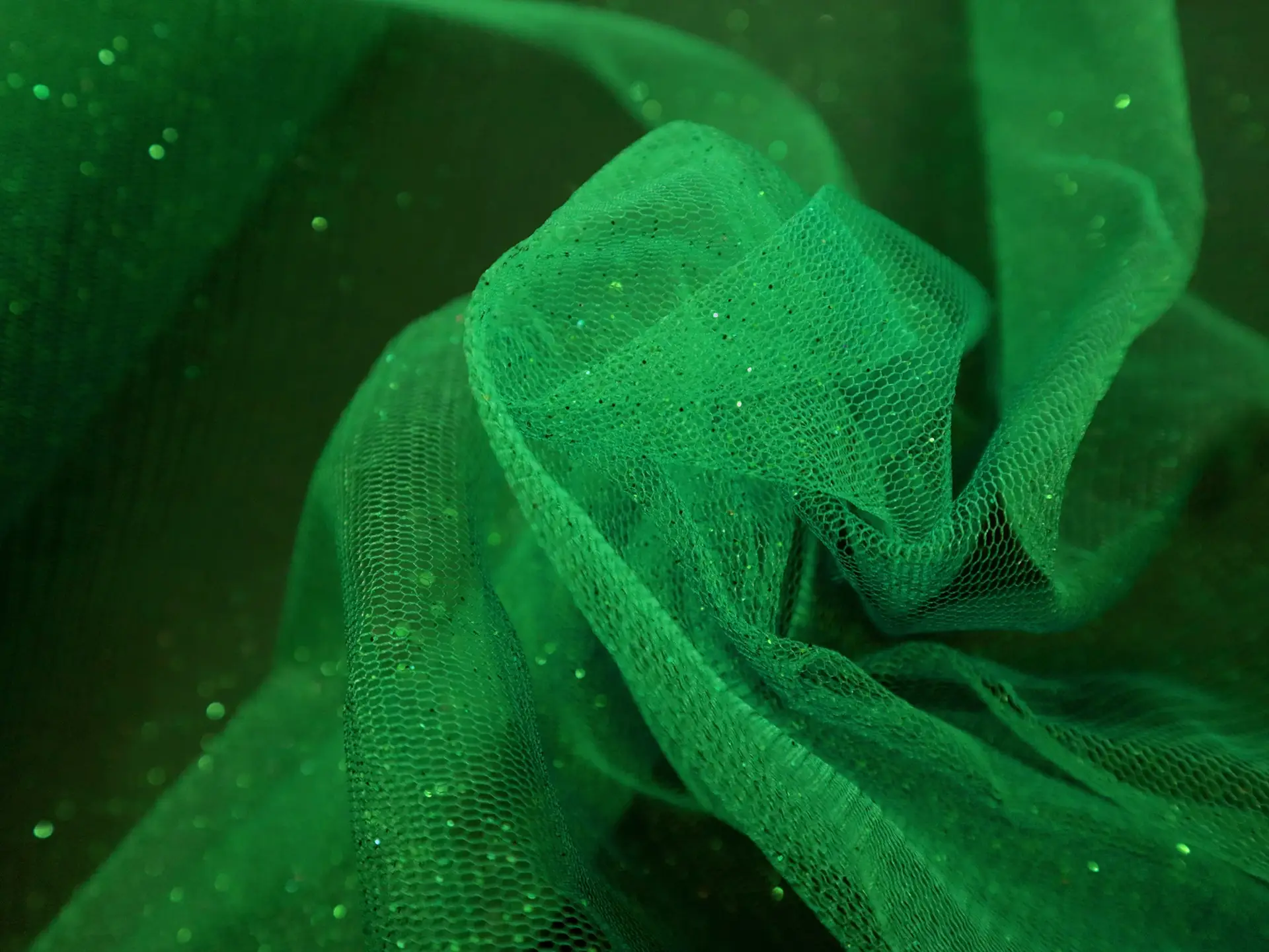 Glitter Tulle in Emerald