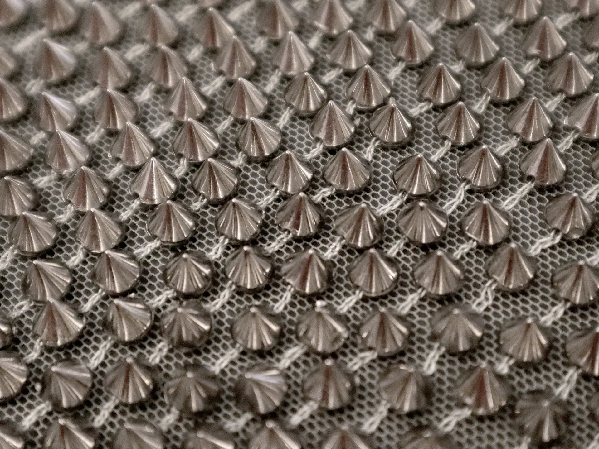 Novelty Beaded Tulle with Spikes
