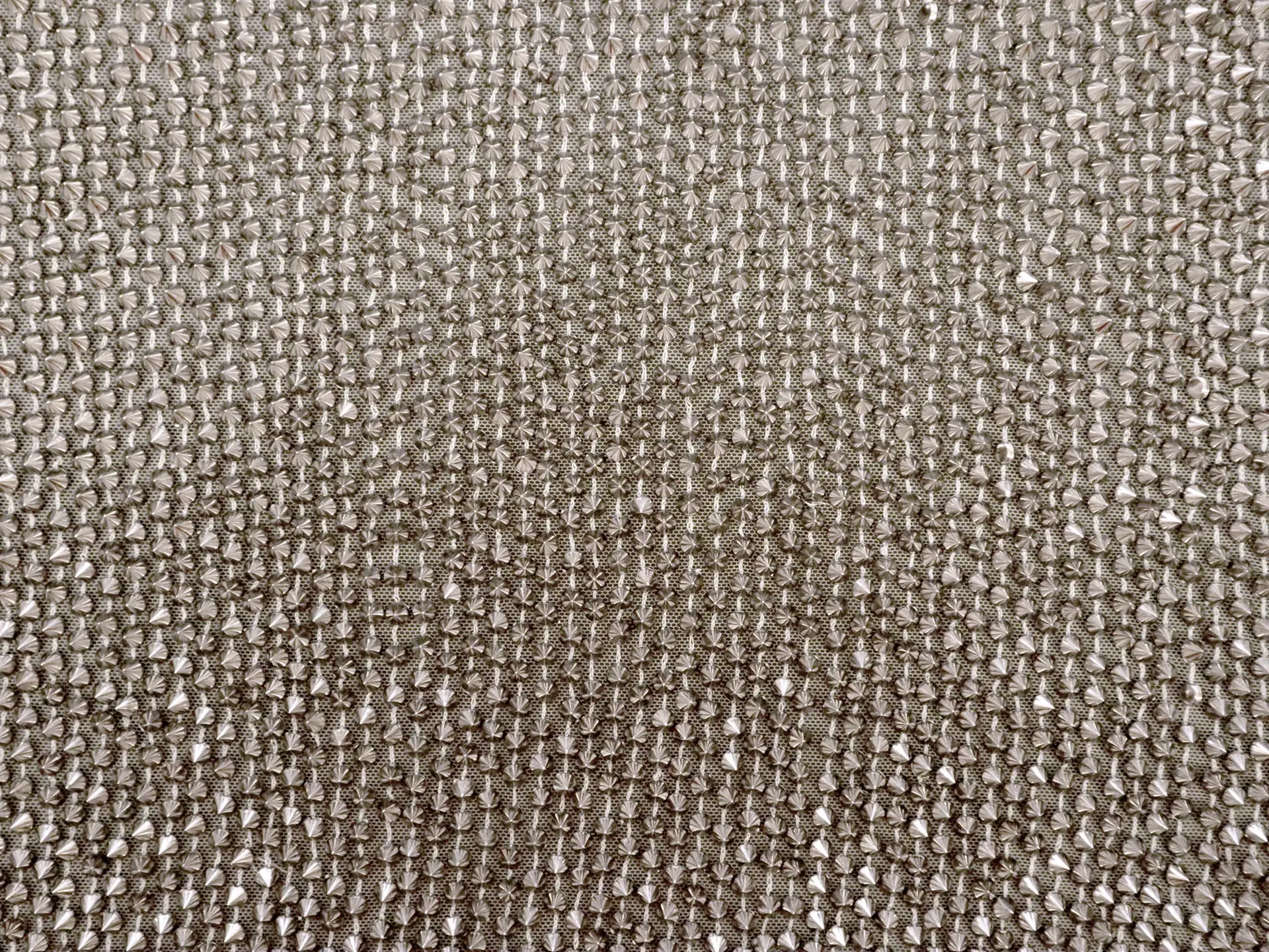Novelty Beaded Tulle with Spikes