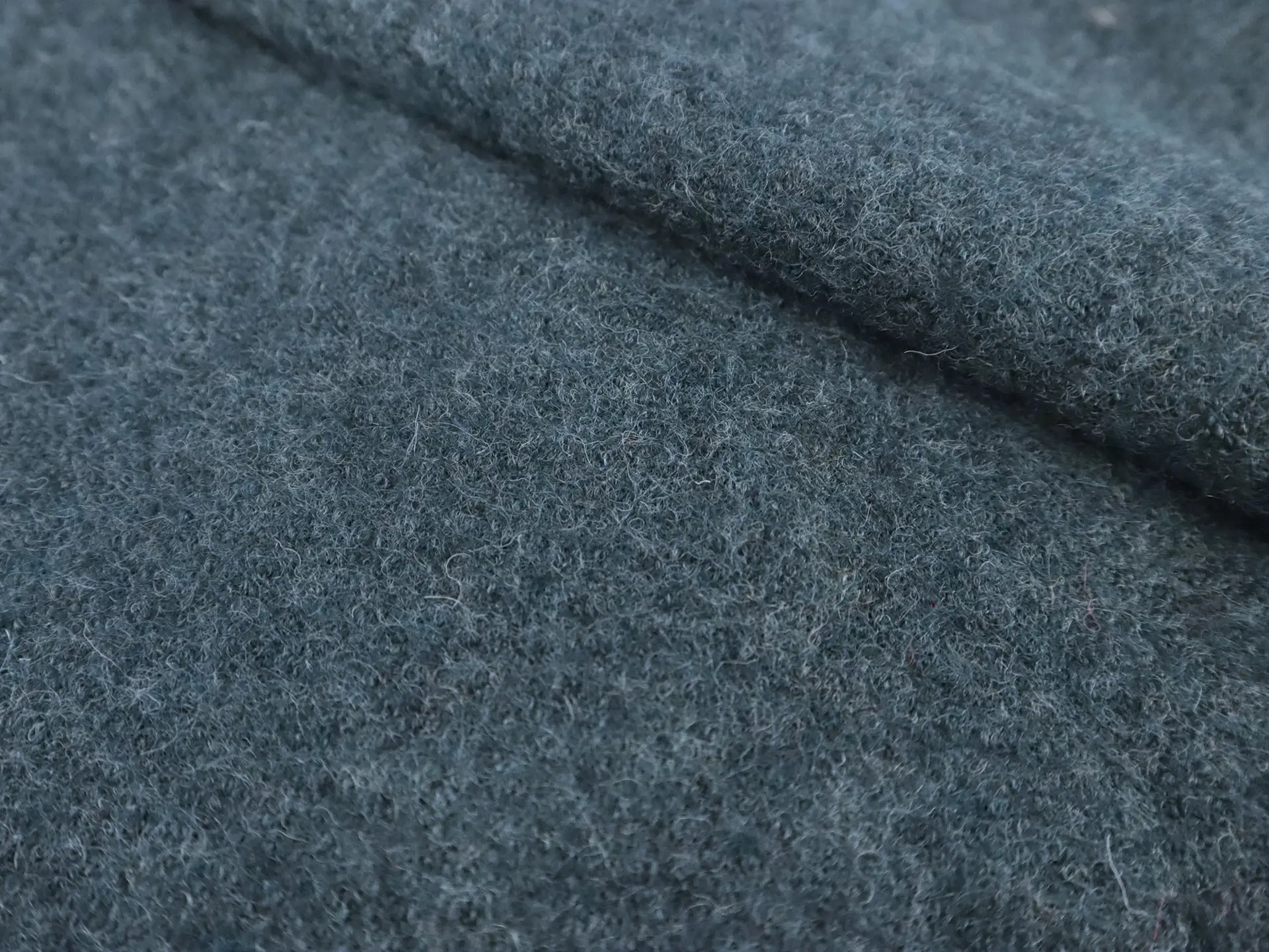 Imported Boiled Wool in Dark Teal