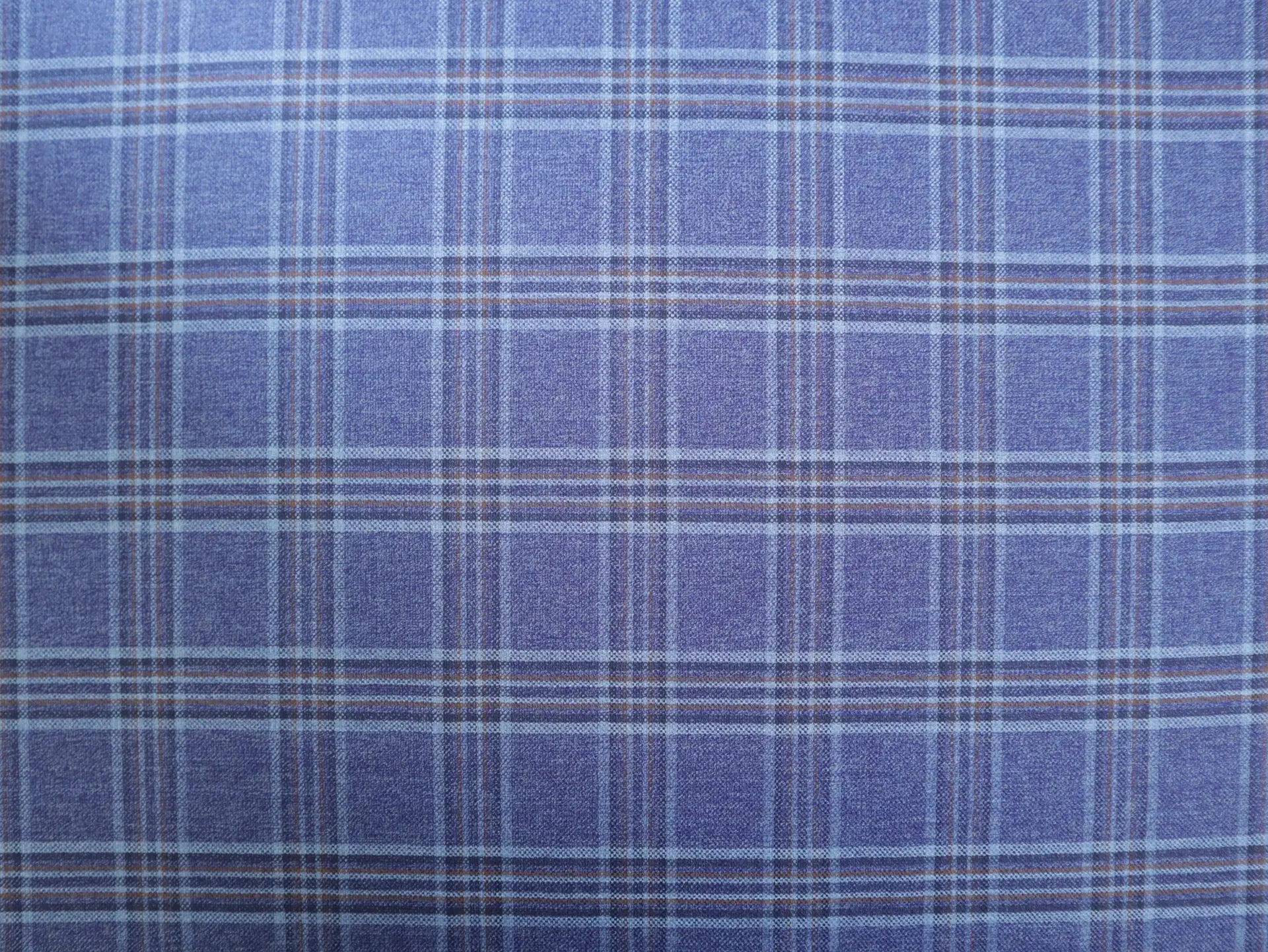 Italian Virgin Wool Tartan Plaid Suiting in Blue