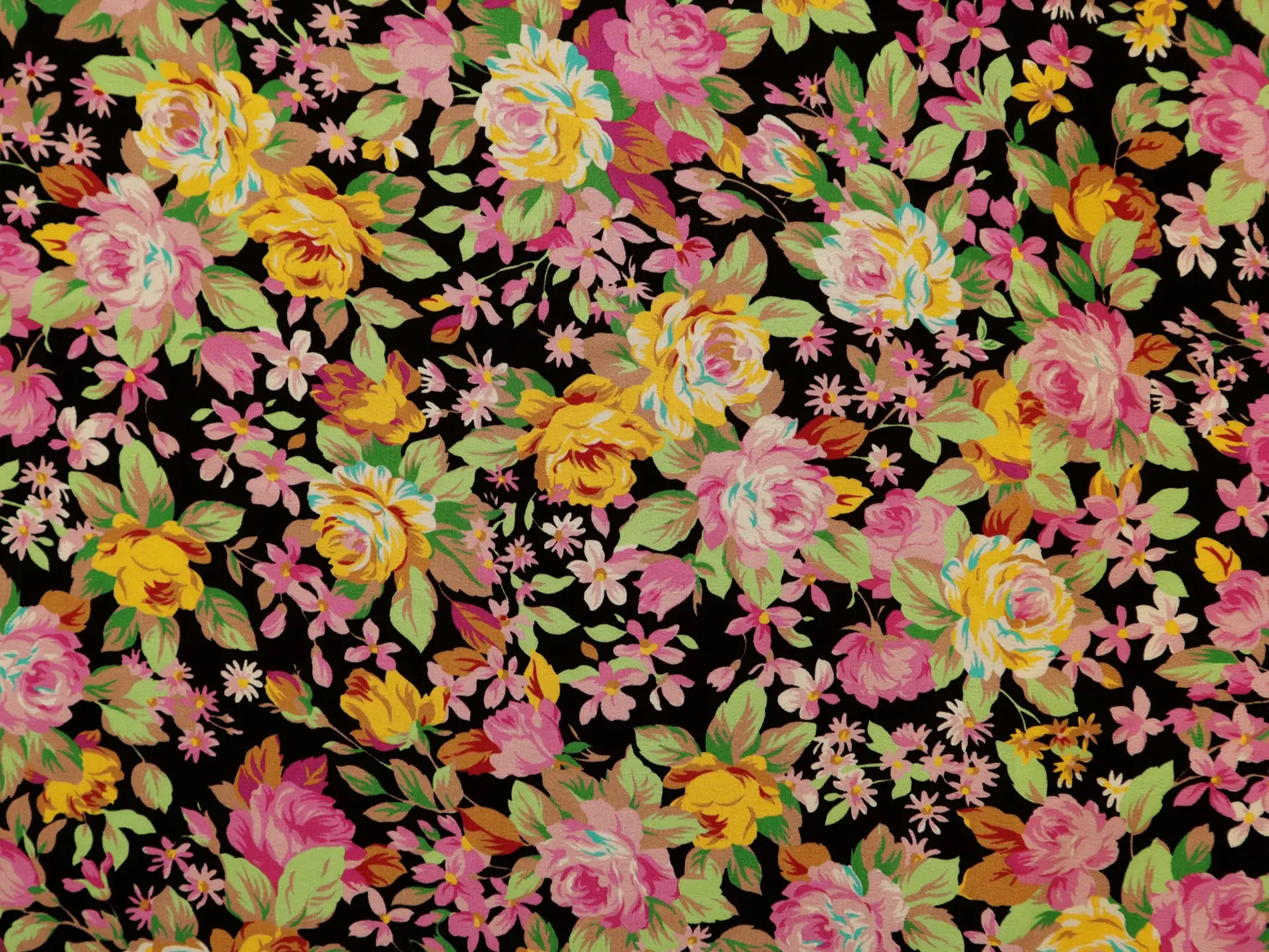 Silk Crepe de Chine in Multicolor Florals