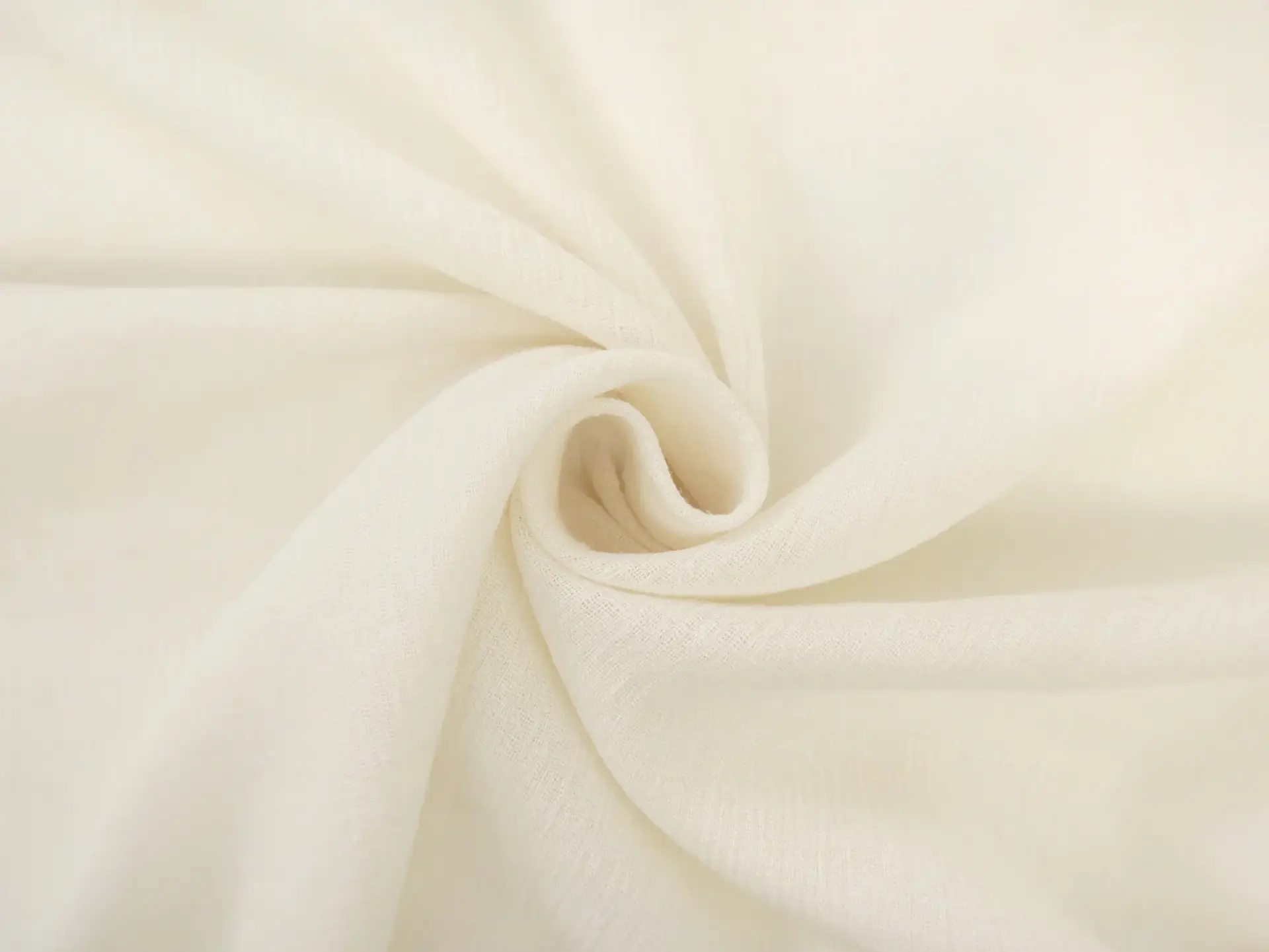 Linen & Rayon Crinkle Gauze in Ecru