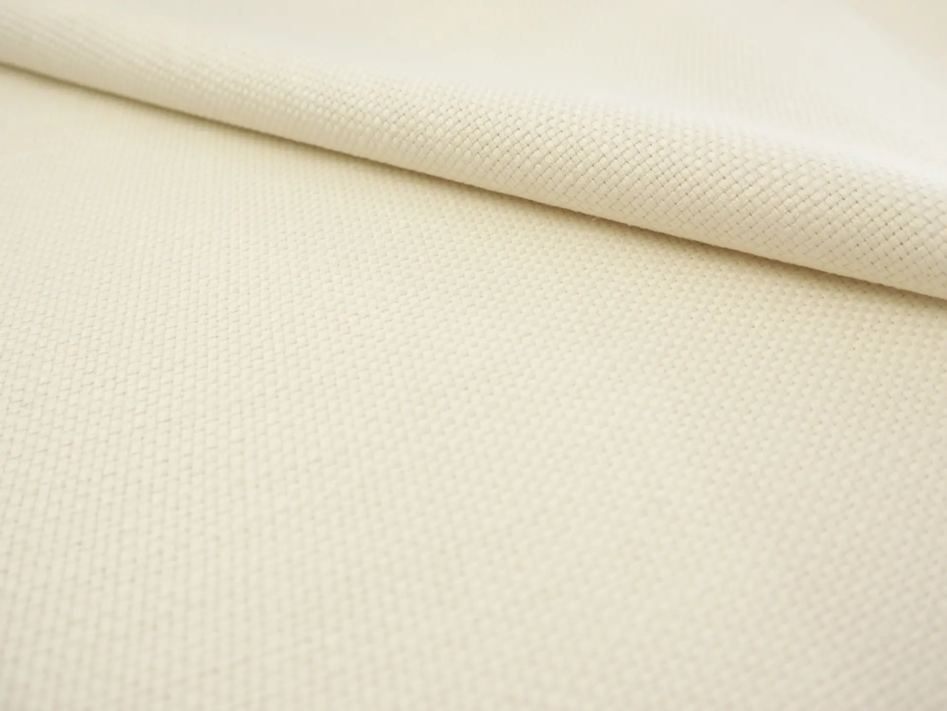 Linen Cotton Petite Basket Weave Upholstery in Ecru