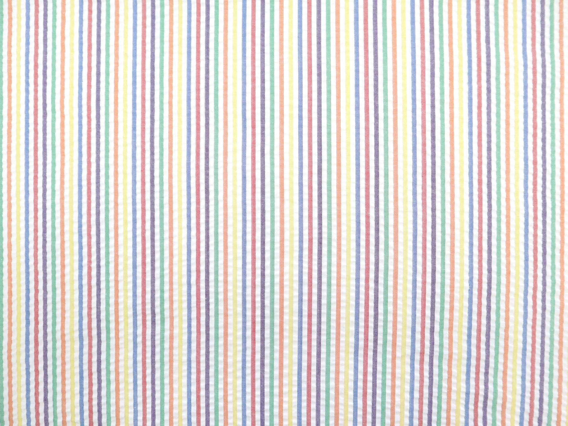 Poly Cotton Seersucker Stripe in Multi