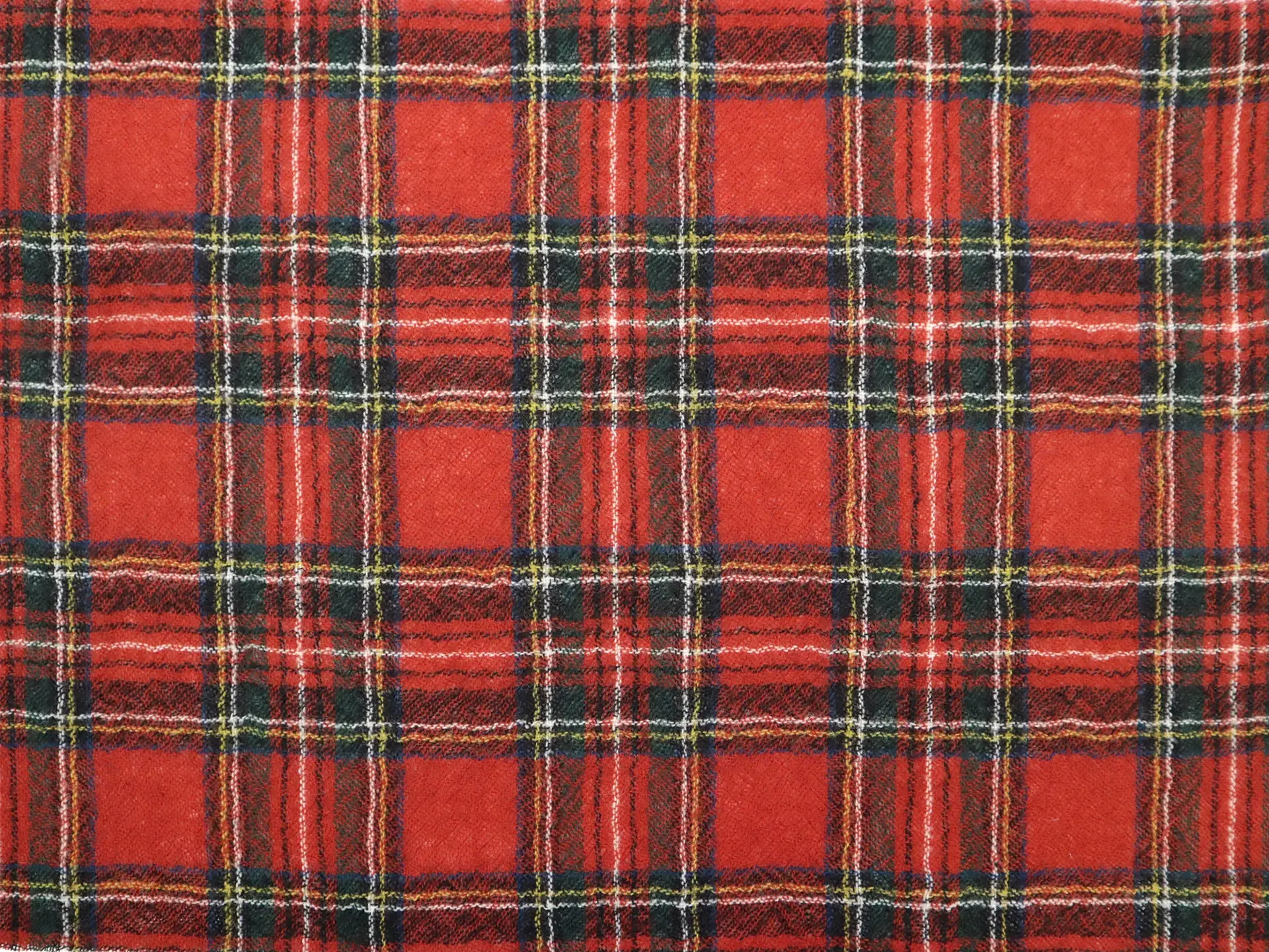 Japanese Wool Stewart Plaid Gauze in Crimson