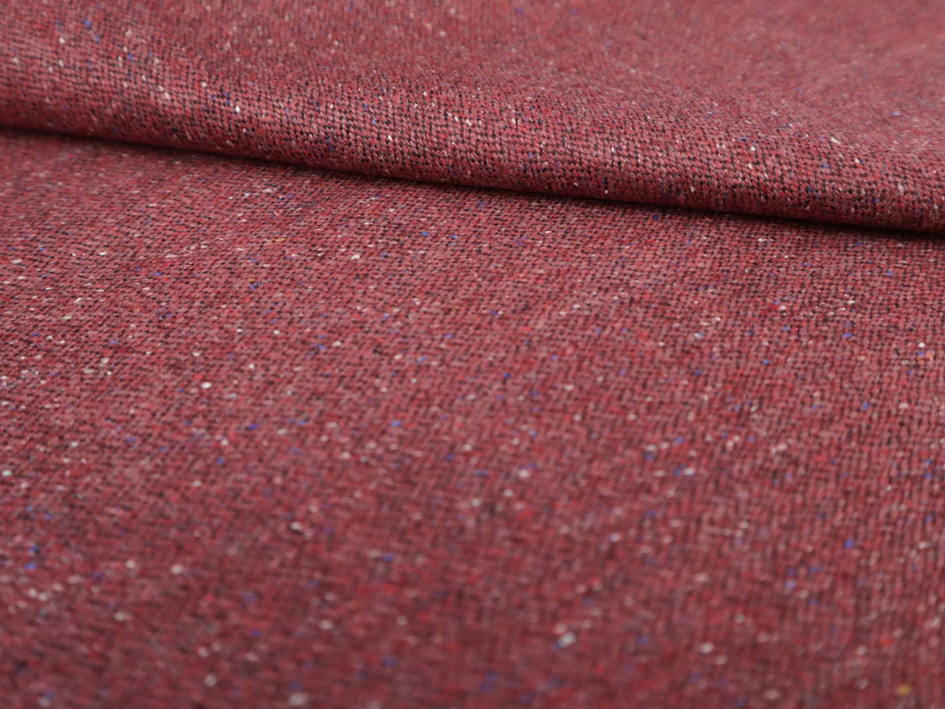 Italian Wool Blend Tweed in Ciclamino Red