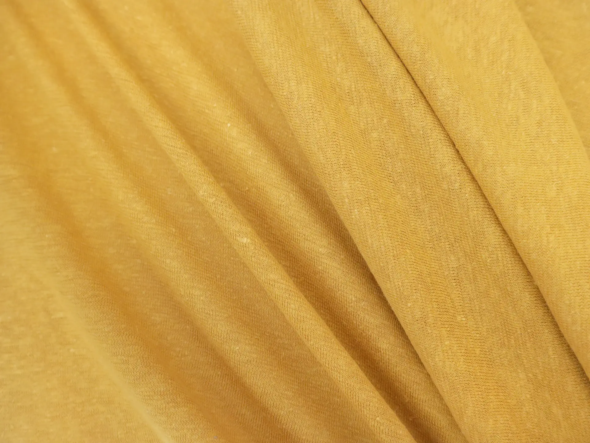 Organic Hemp & Cotton Jersey in Gold Nugget 
