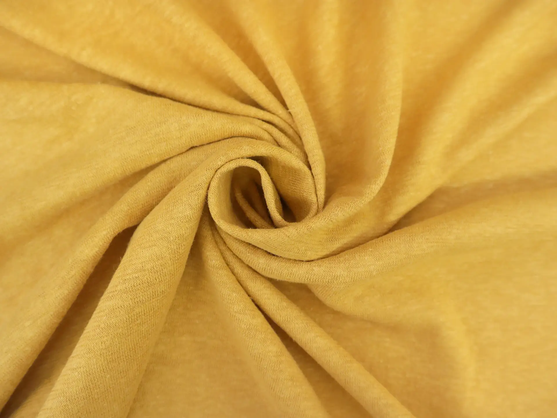 Organic Hemp & Cotton Jersey in Gold Nugget 