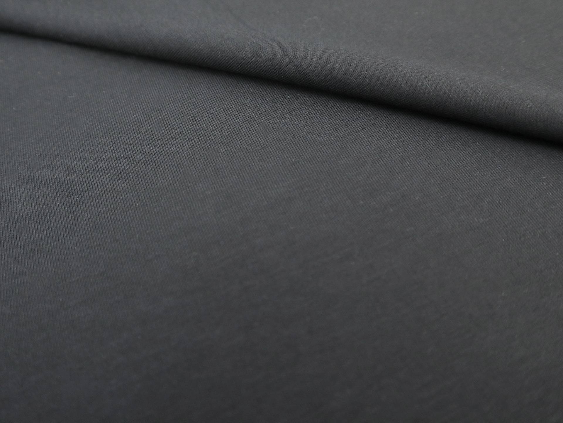 Bamboo Rayon & Merino Blend Sweatshirt Fleece in Black