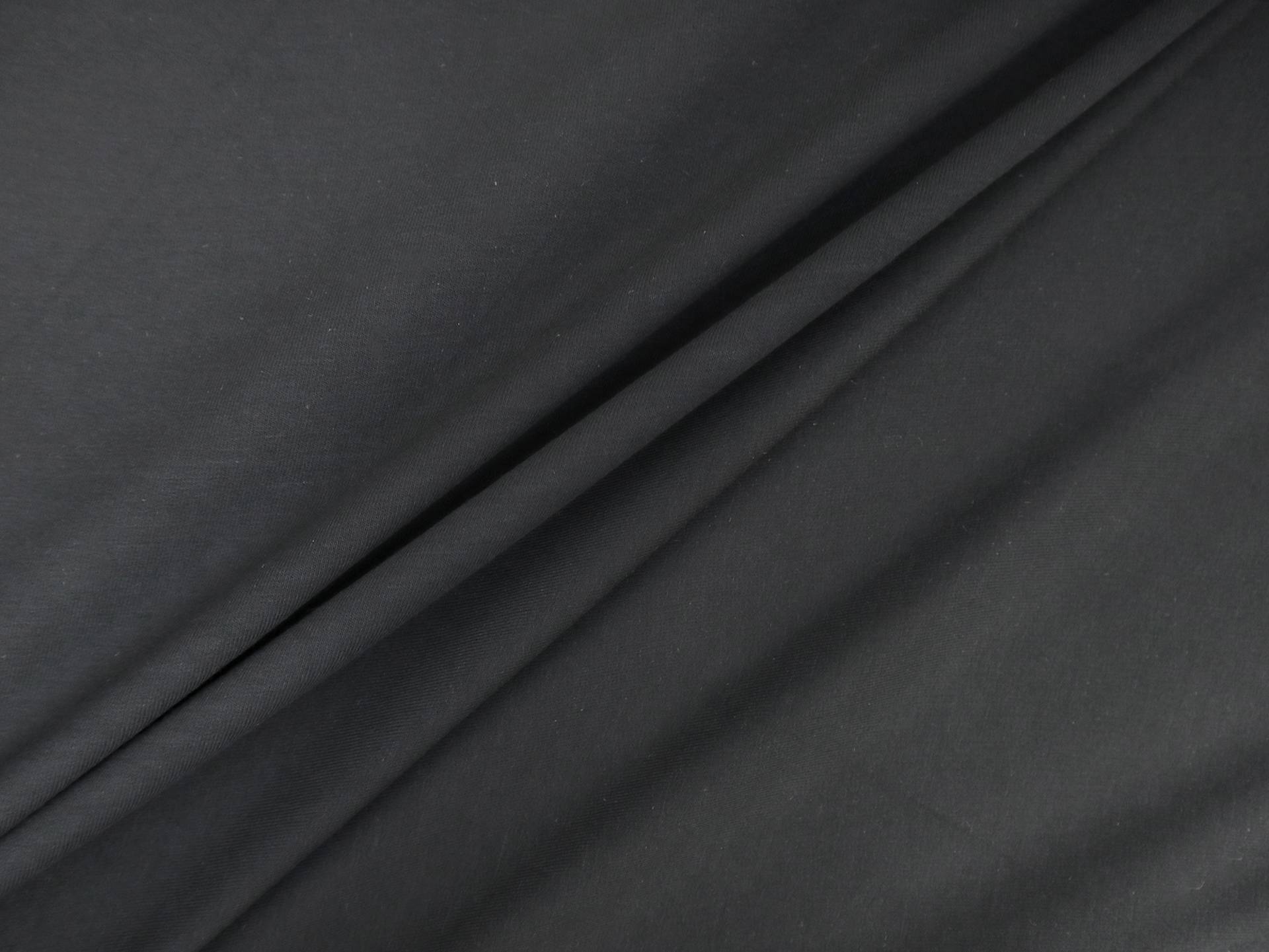 Bamboo Rayon & Merino Blend Sweatshirt Fleece in Black