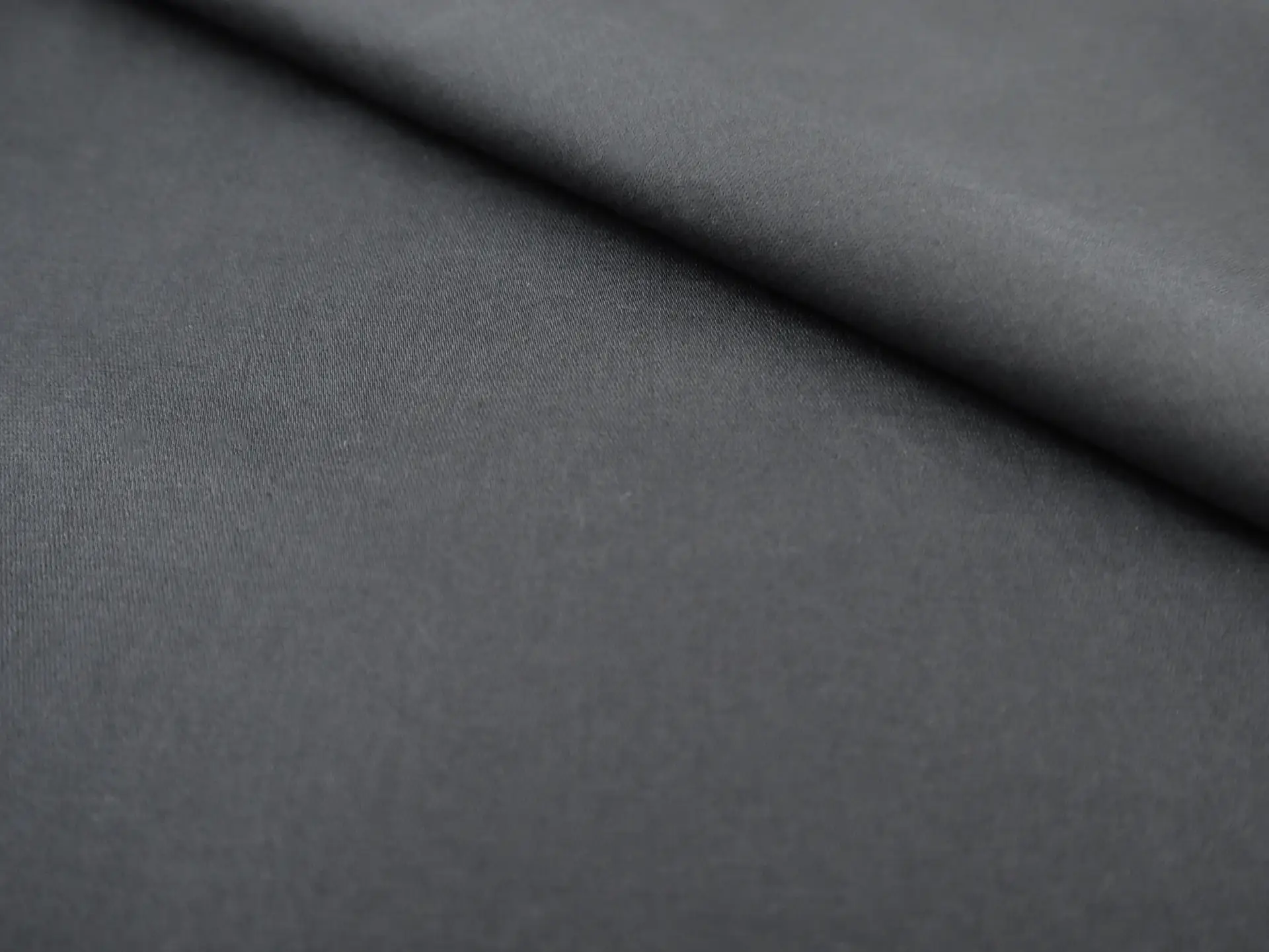 Stretch Cotton Satin Barathea in Off Black
