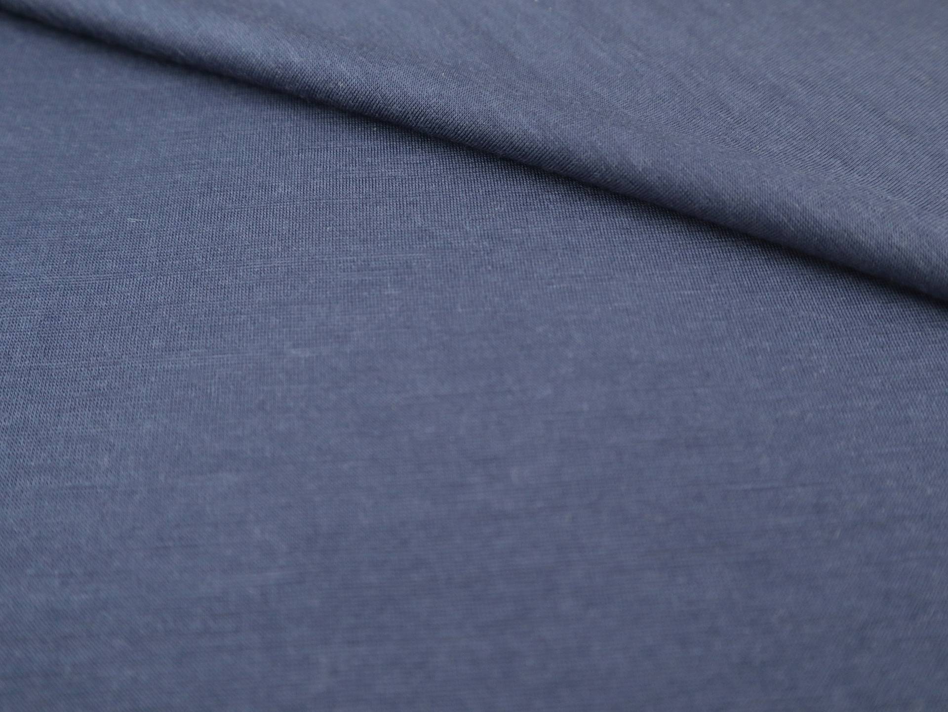 Super Fine Merino Wool Jersey in Midnight Navy