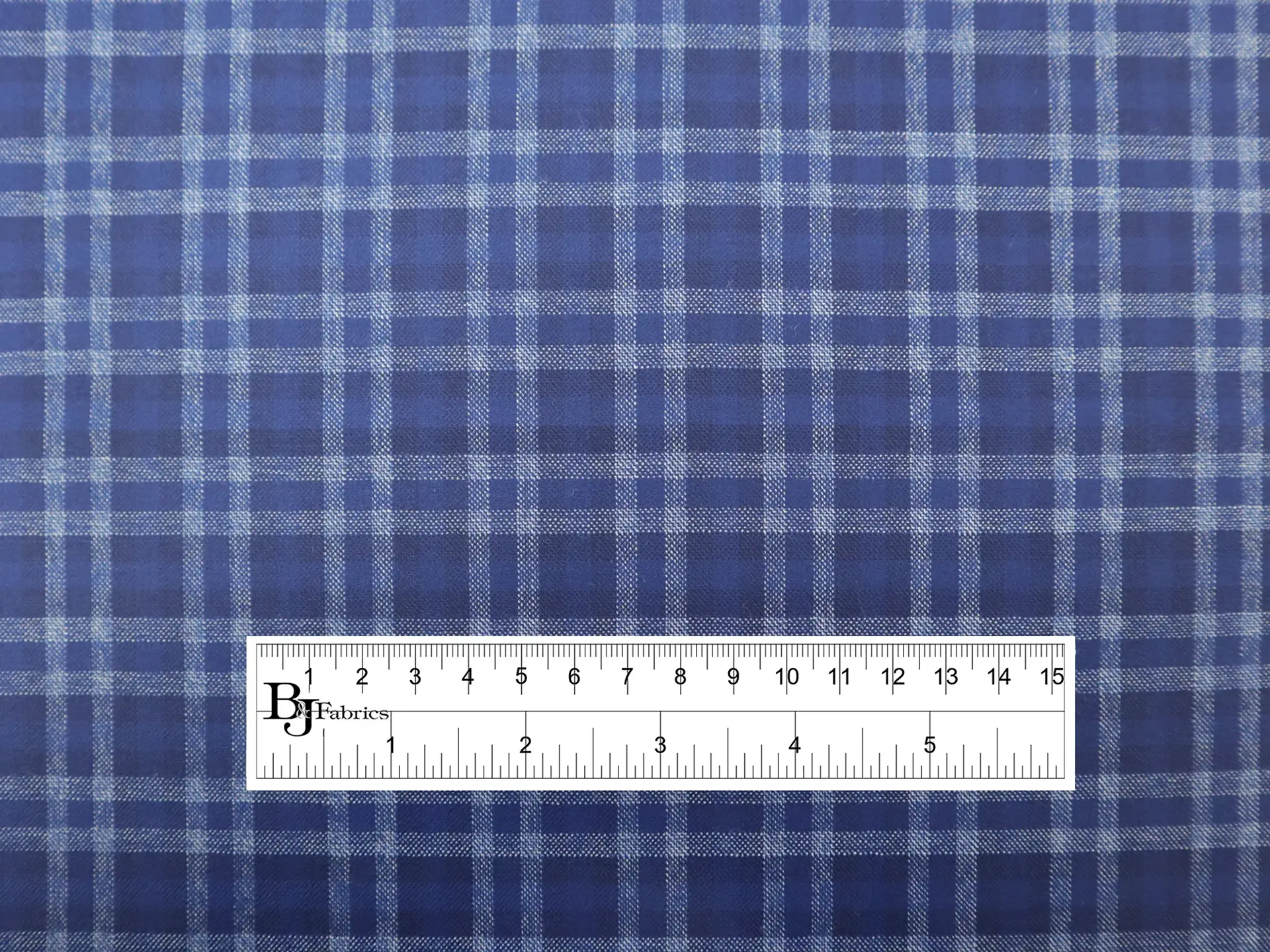 Italian Super 150s Wool Plaid Suiting in Blue