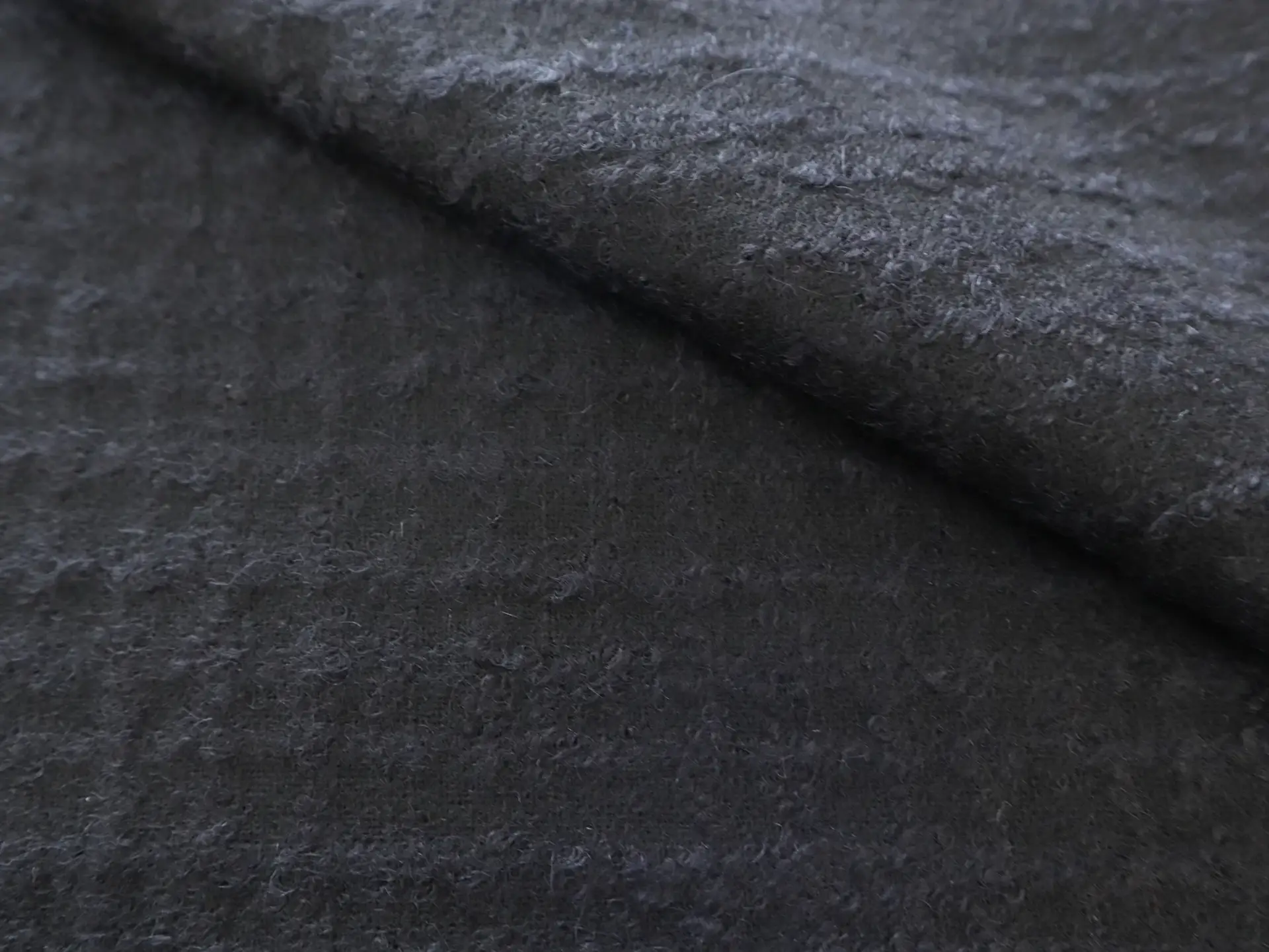 Wool & Cashmere Novelty Tweed in Midnight