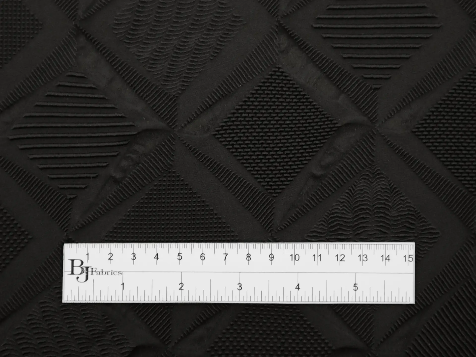 Polyester and Nylon Blend Stretch Brocade in Black