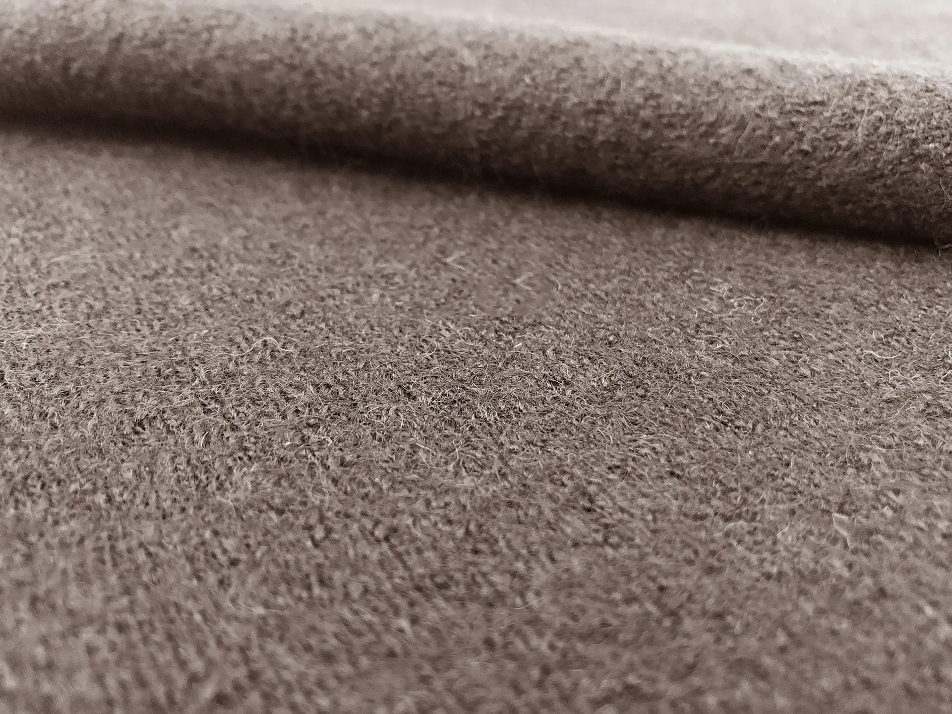 Boiled Wool Blend Knit in Taupe