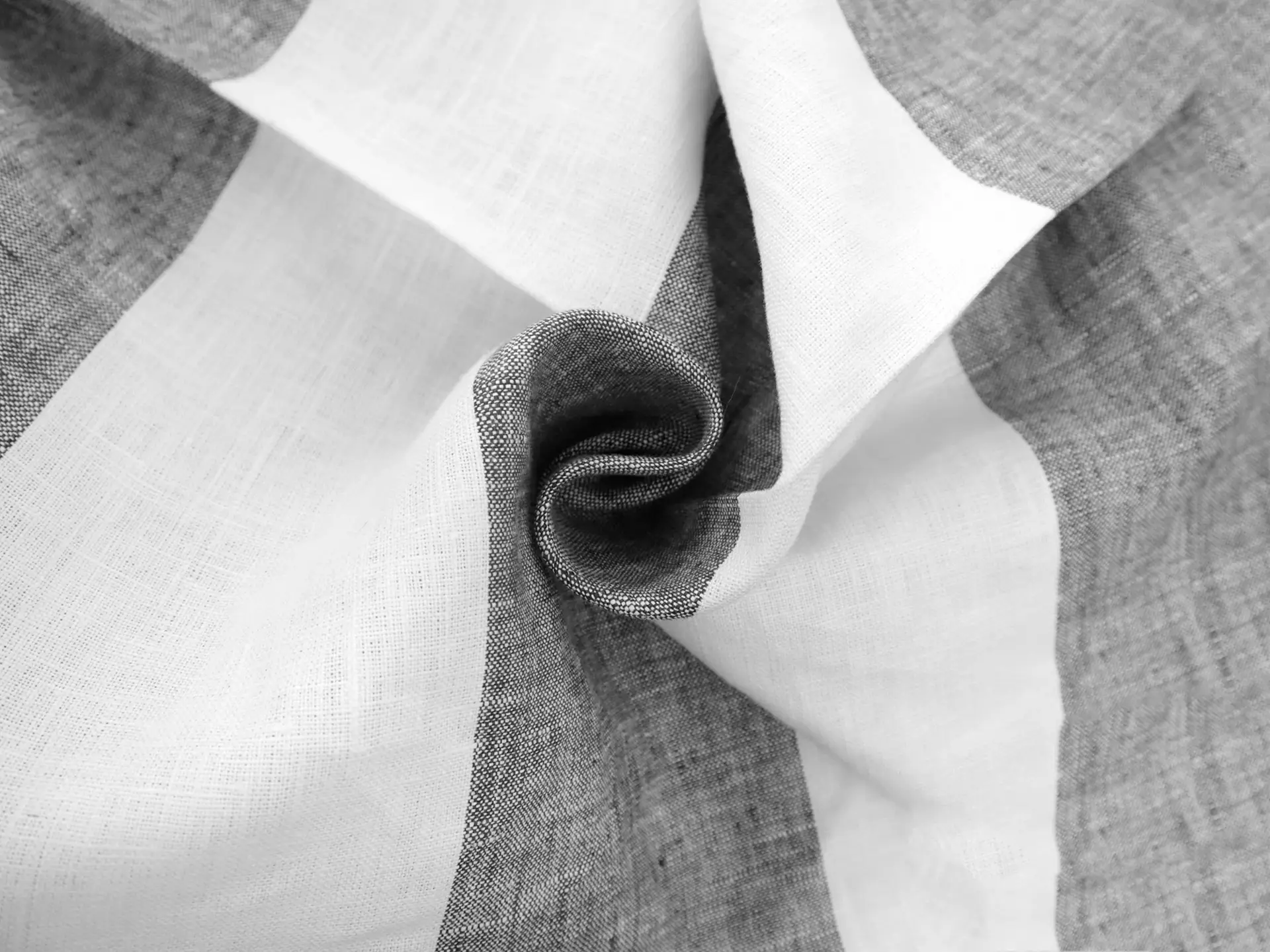 Linen Upholstery Stripe in Smoke Grey