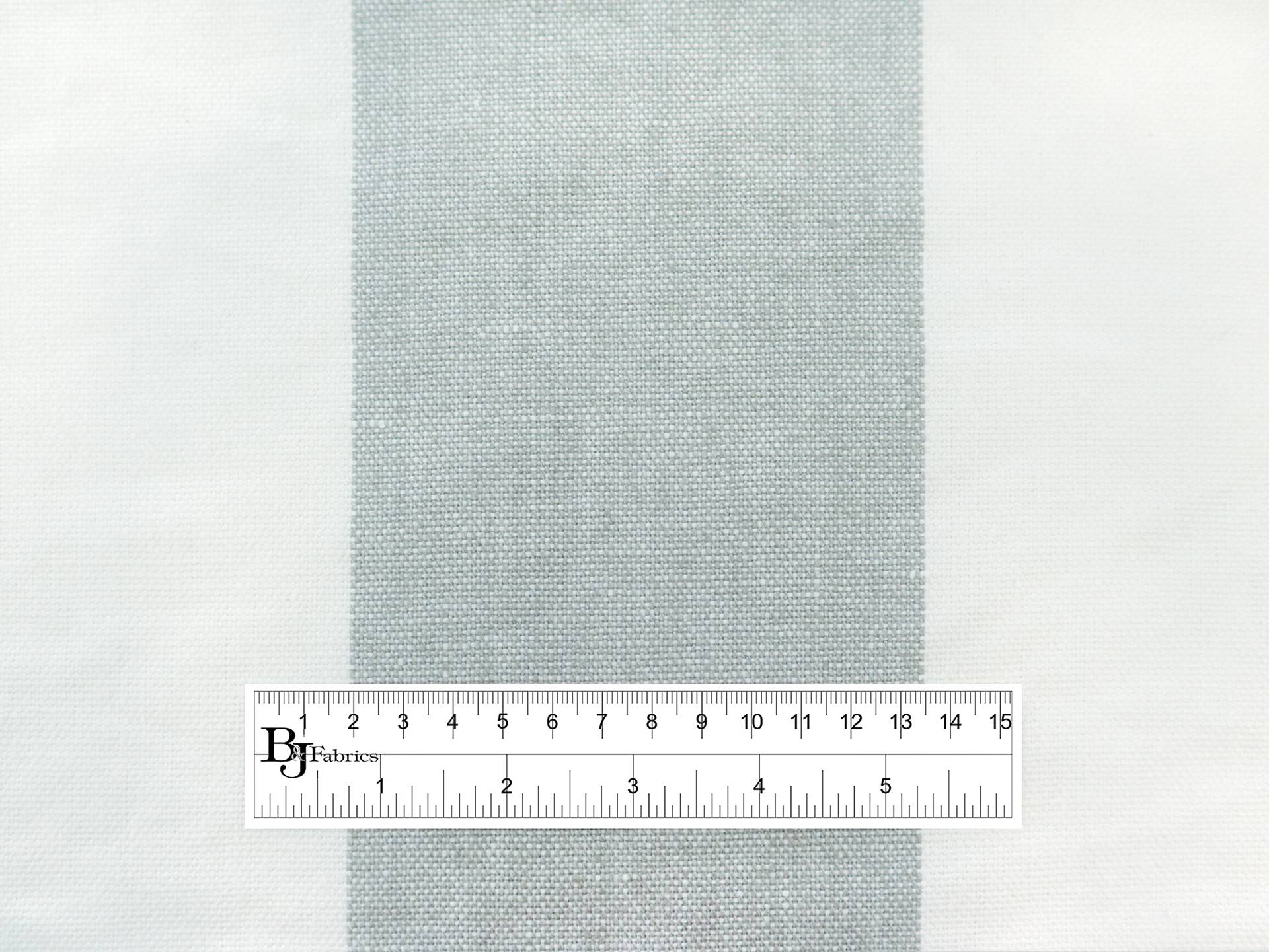 Linen Upholstery Stripe in Ciel & Ivory