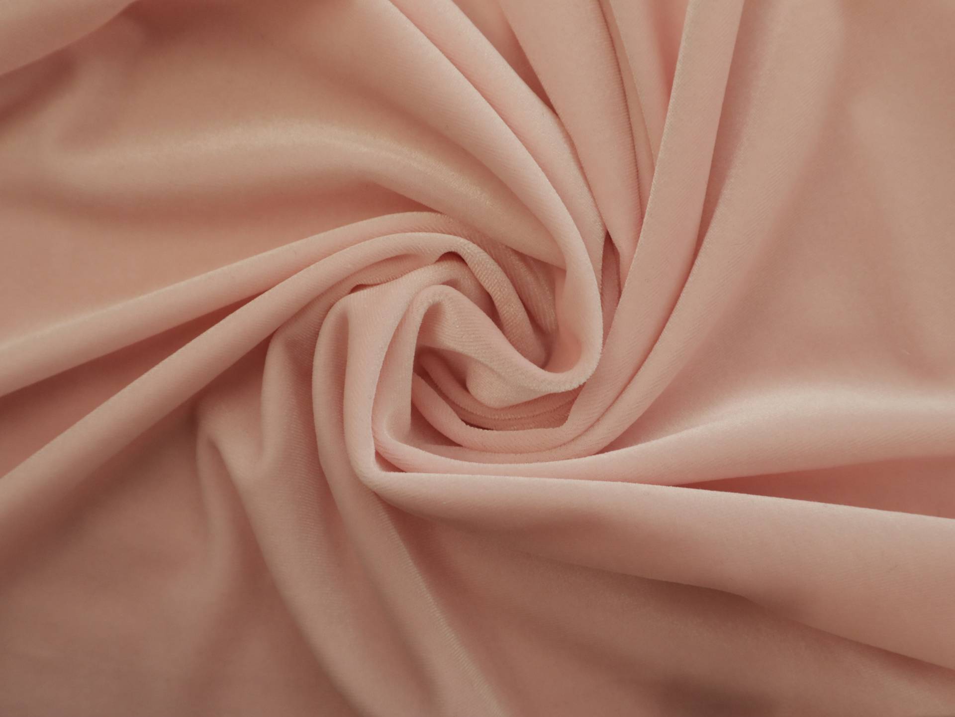 Polyester and Lycra Blend Stretch Velvet in Rosette