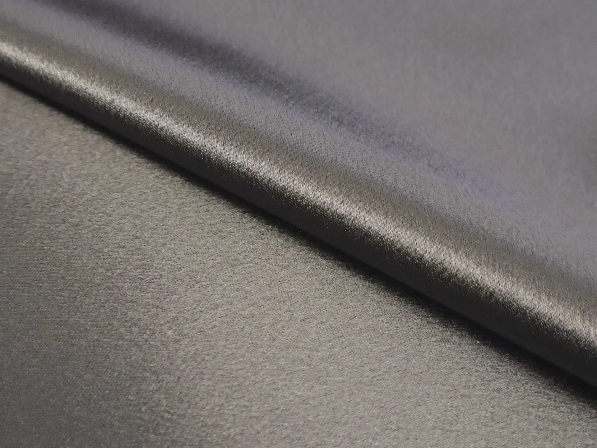 Polyester Crepe Back Satin in Charcoal