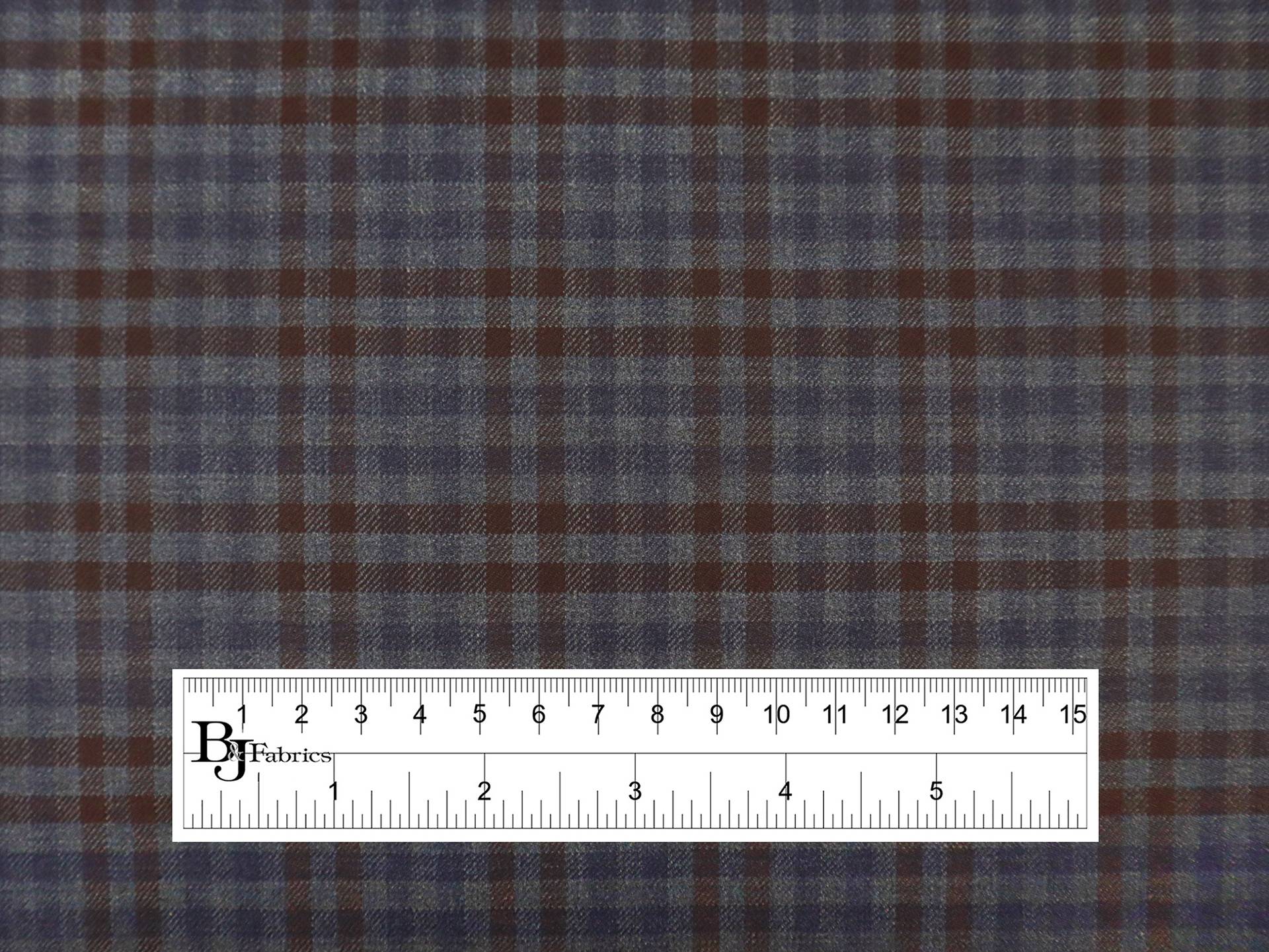 Italian Loro Piana Wool Plaid Suiting in Navy