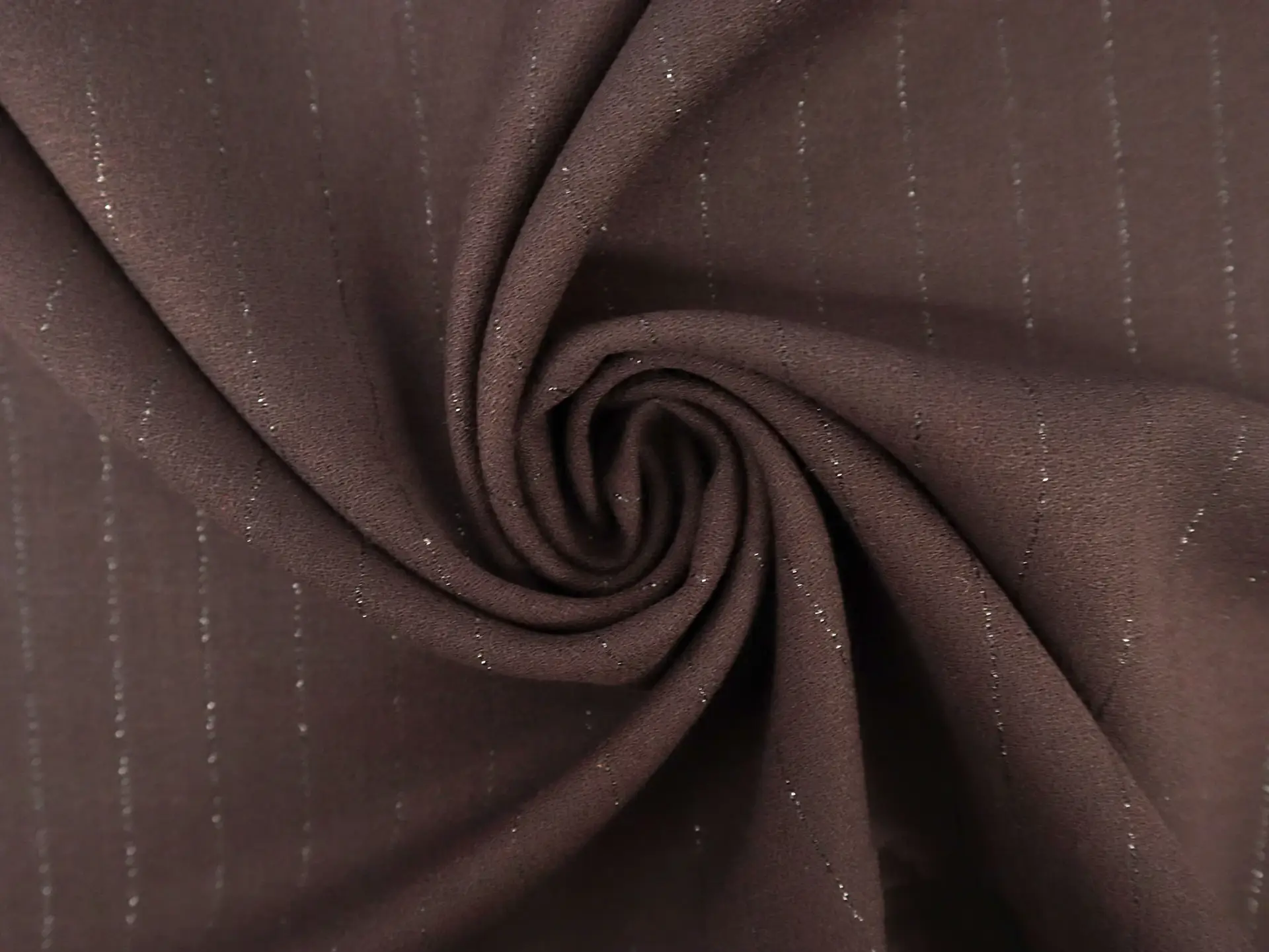 Wool Lurex Striped Crepe
