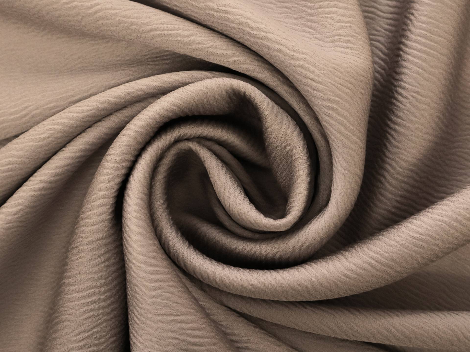 Double Face Triacetate Polyester Blend Ripple Satin in Taupe
