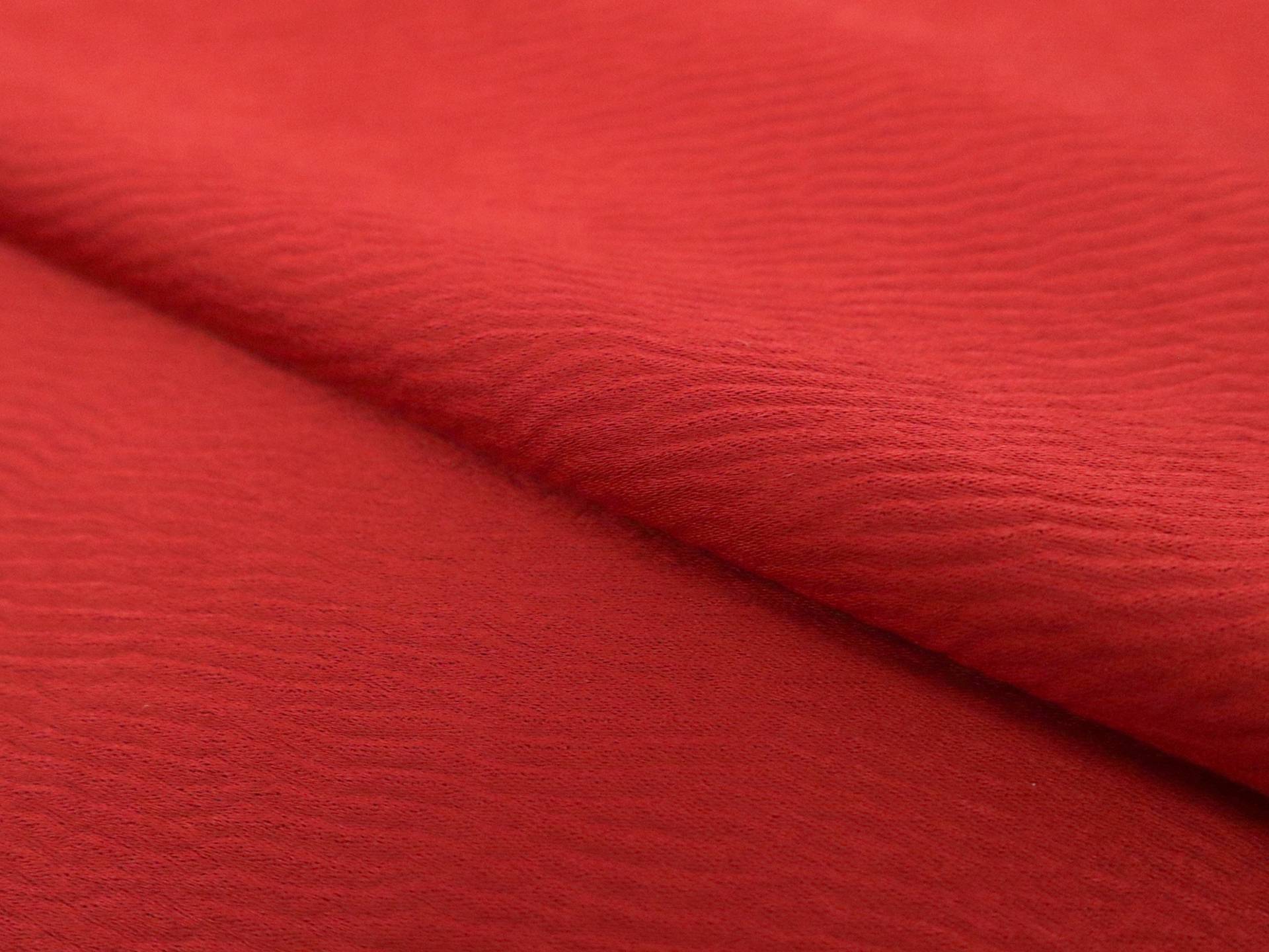 Double Face Triacetate Polyester Blend Ripple Satin in Red