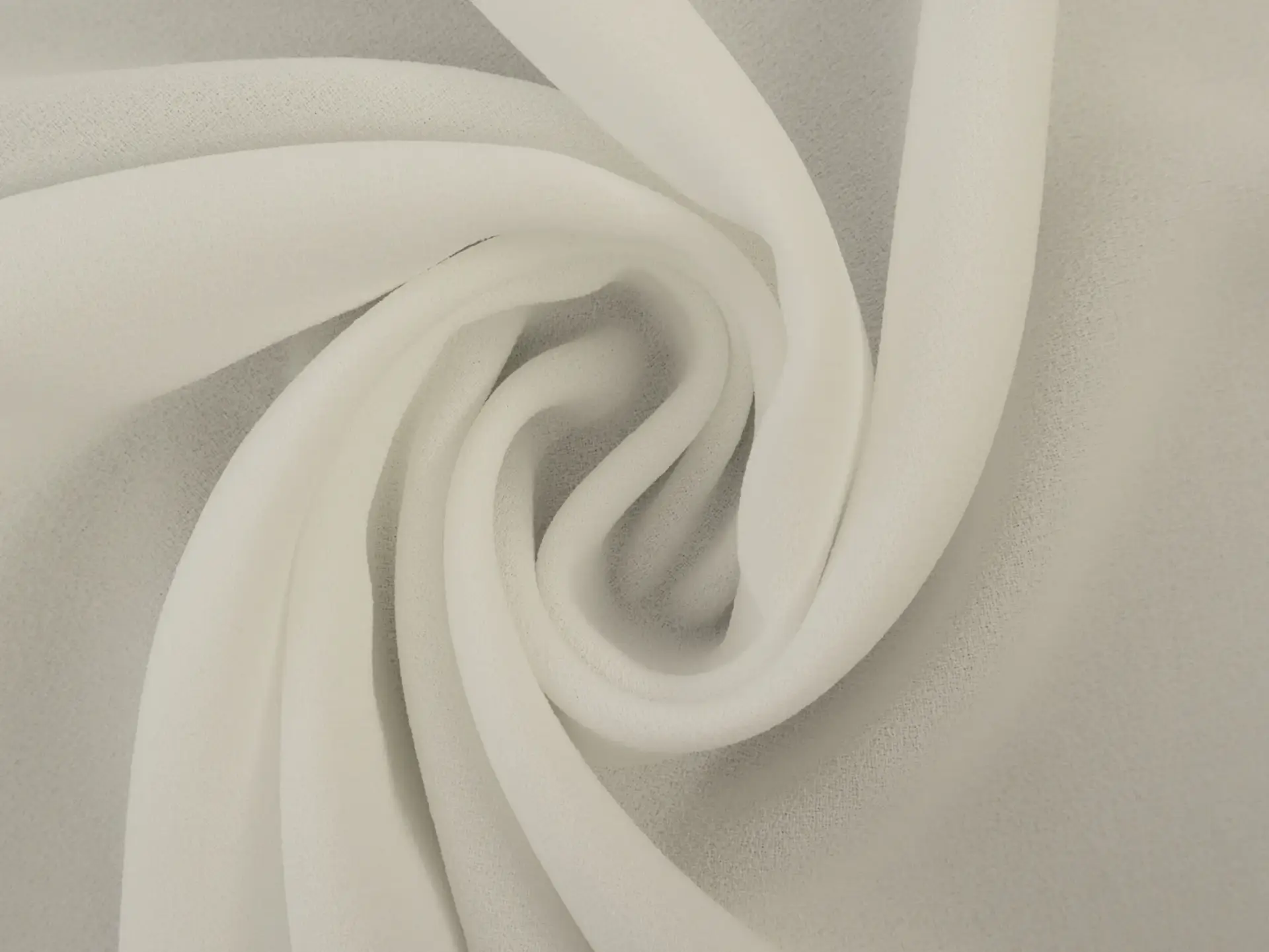 Polyester Crepe in White