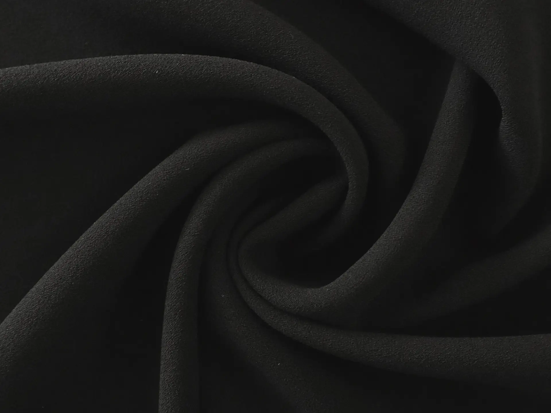 Polyester Crepe in Black