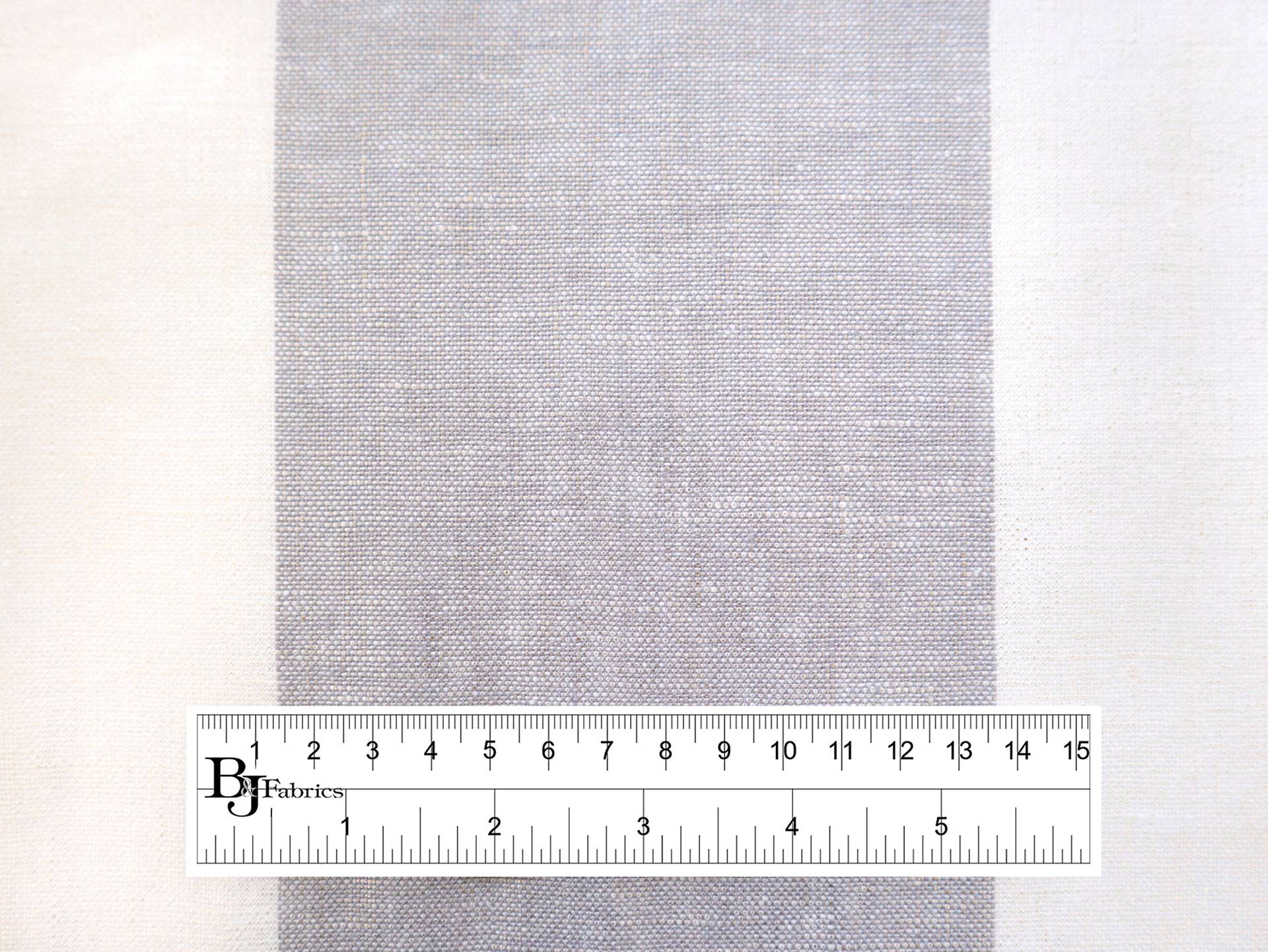 Linen Upholstery Metallic Stripe in Gold Grey