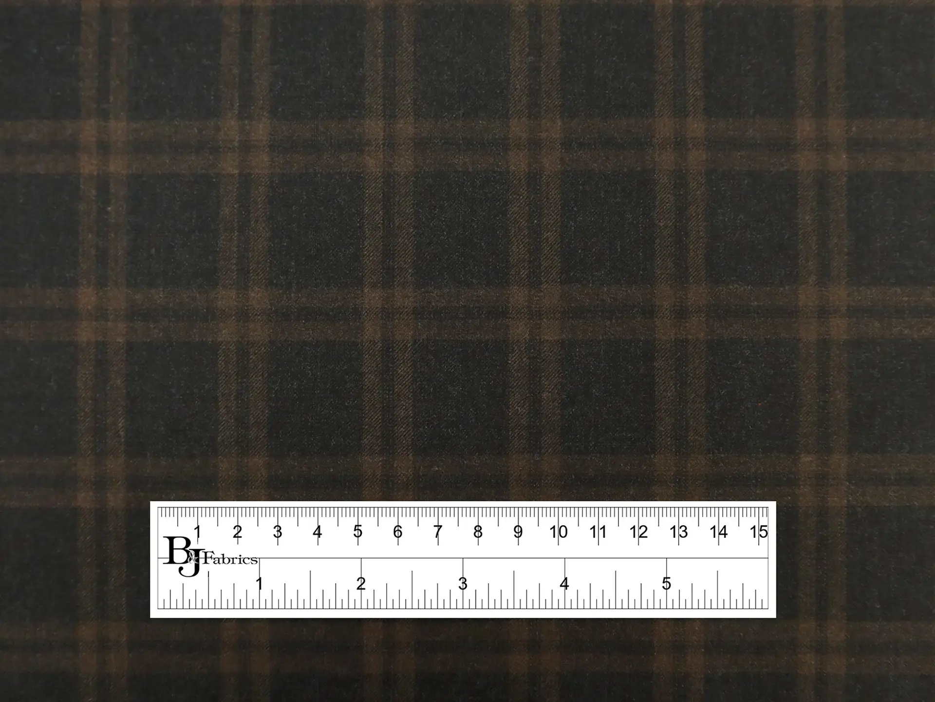 Super 130s Wool Plaid Suiting in Espresso 