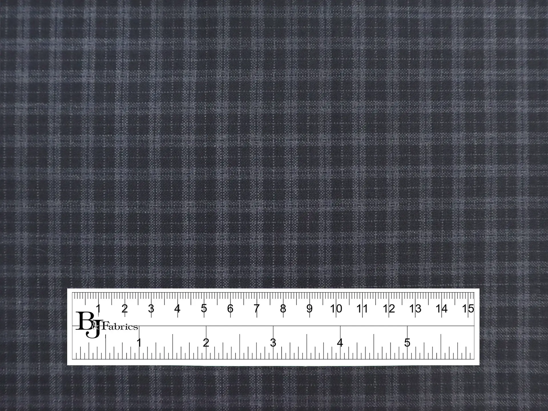 Italian Kiton Wool Mini Plaid Suiting in Dark Navy