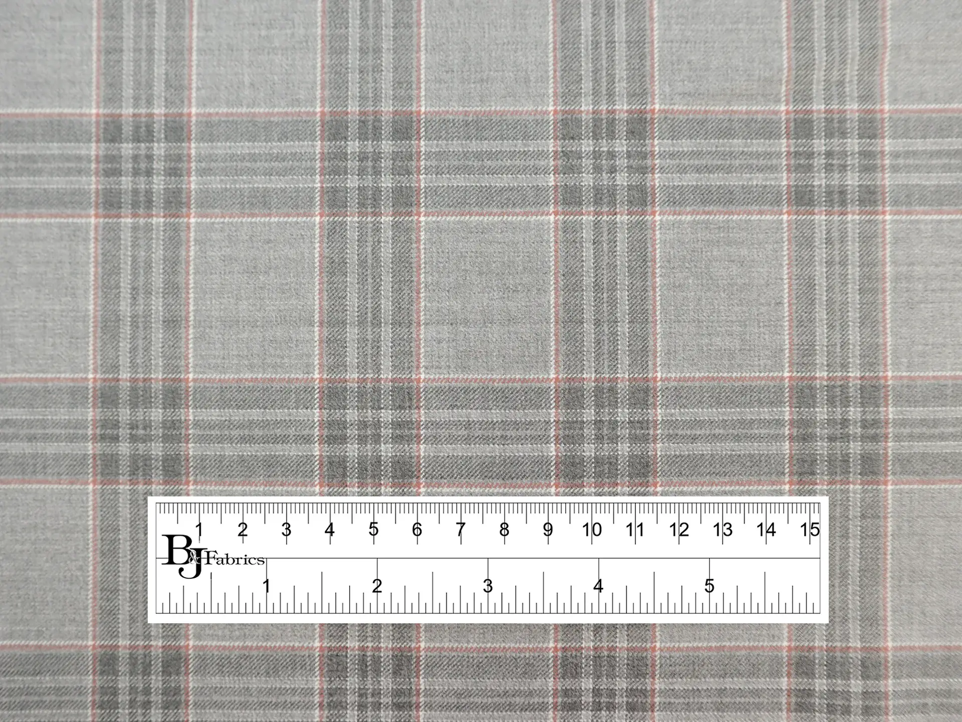 Italian Wool Super 130's Plaid Suiting in Grey