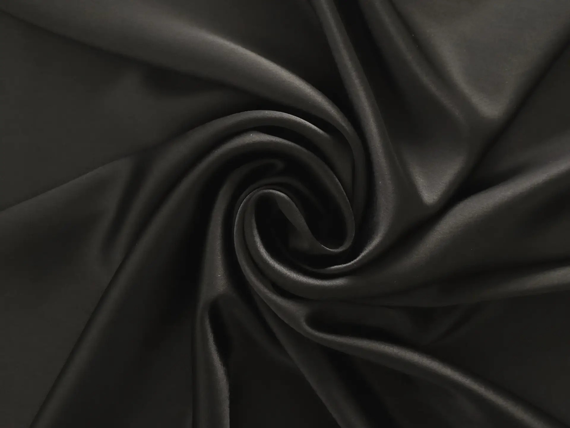 Triacetate Blend Charmeuse in Black