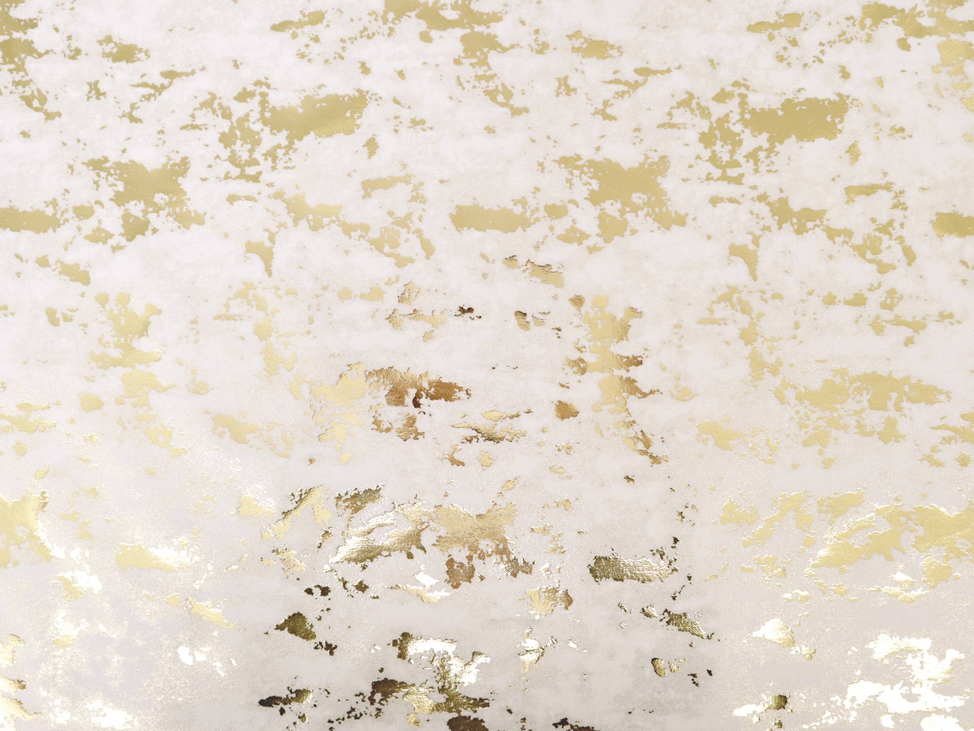 Metallic Foil-Brushed Cotton in White and Gold