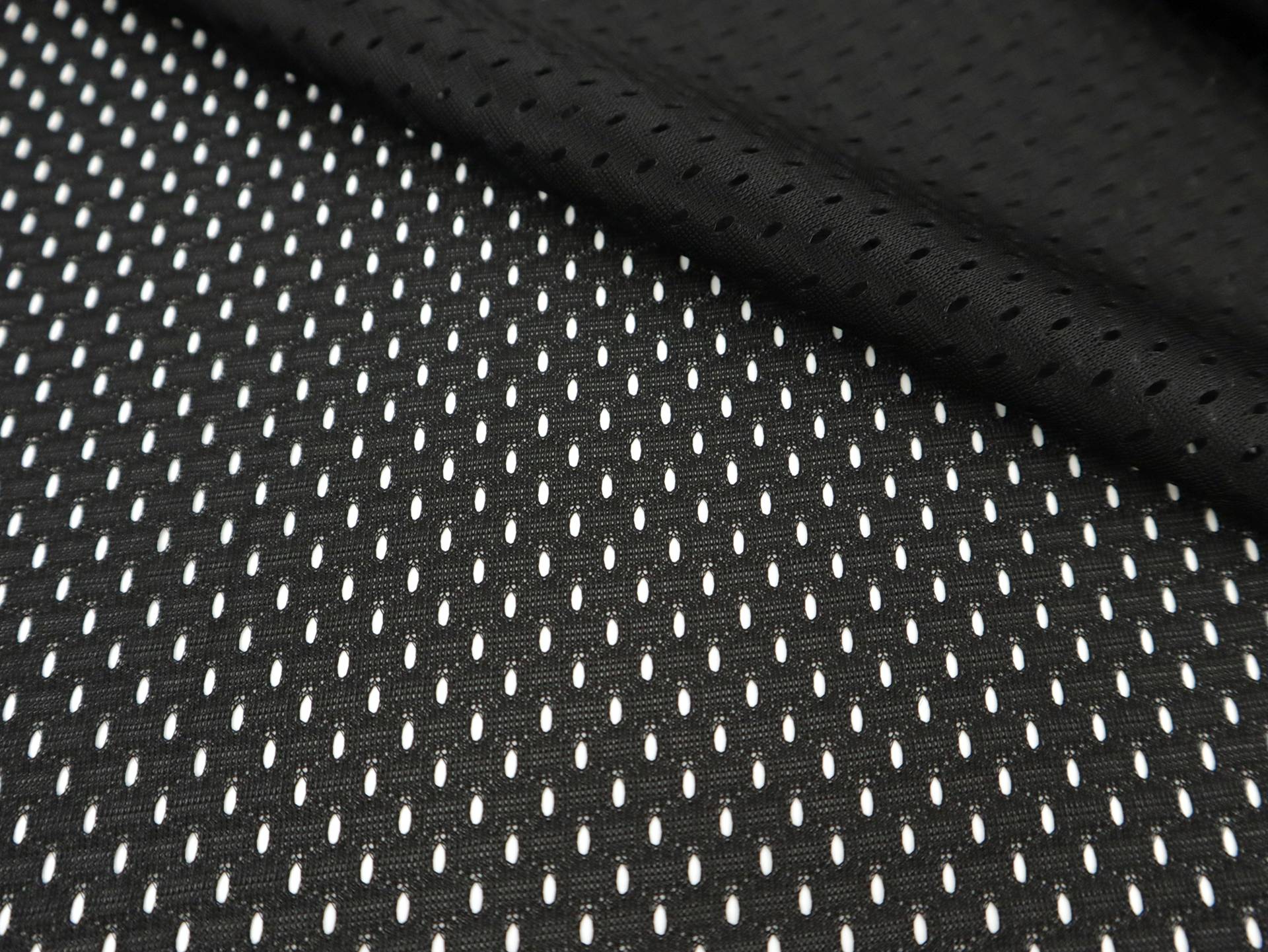 Polyester Athletic Mesh in Black