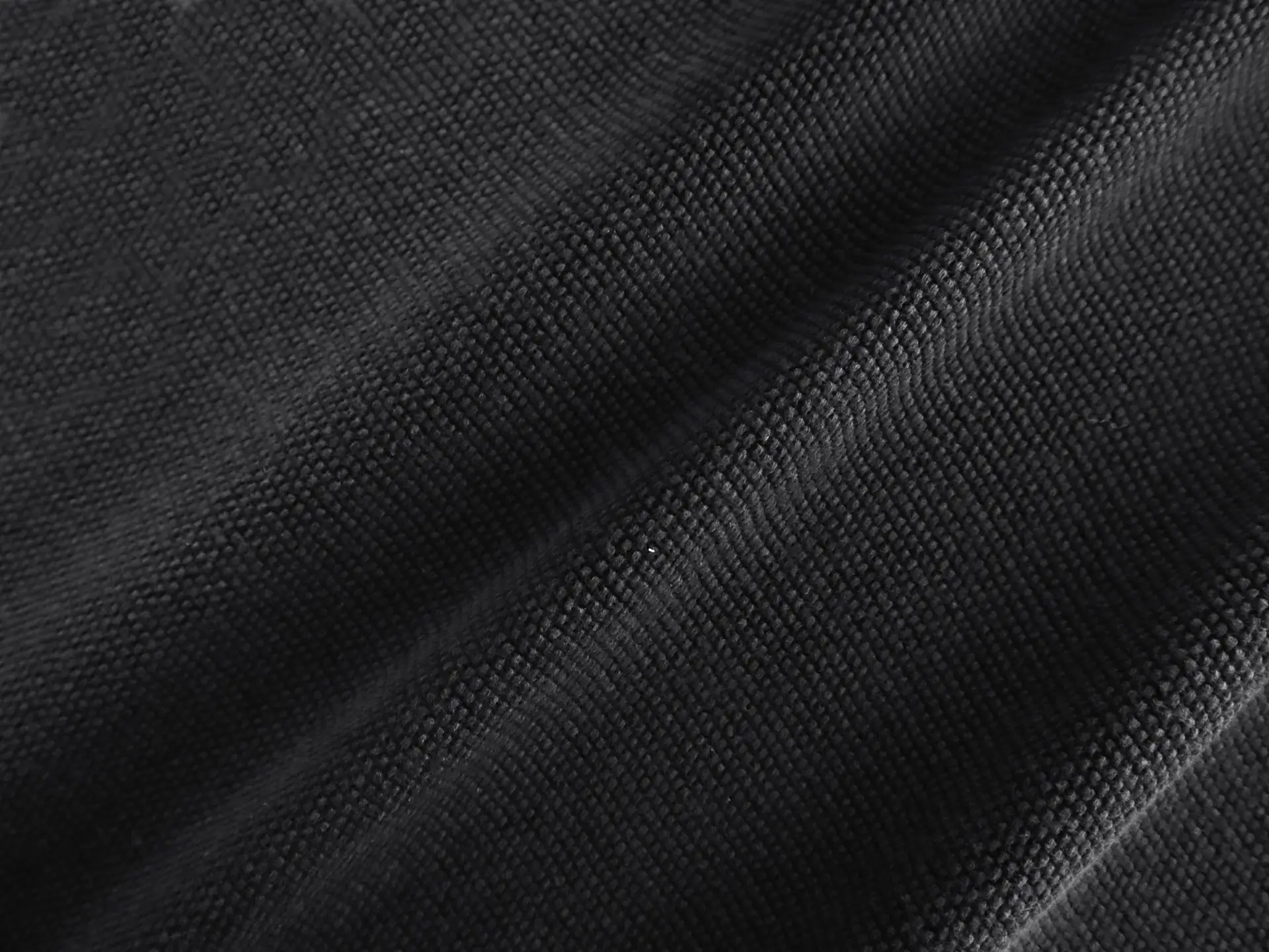 Italian Cotton Pique Knit in Nero