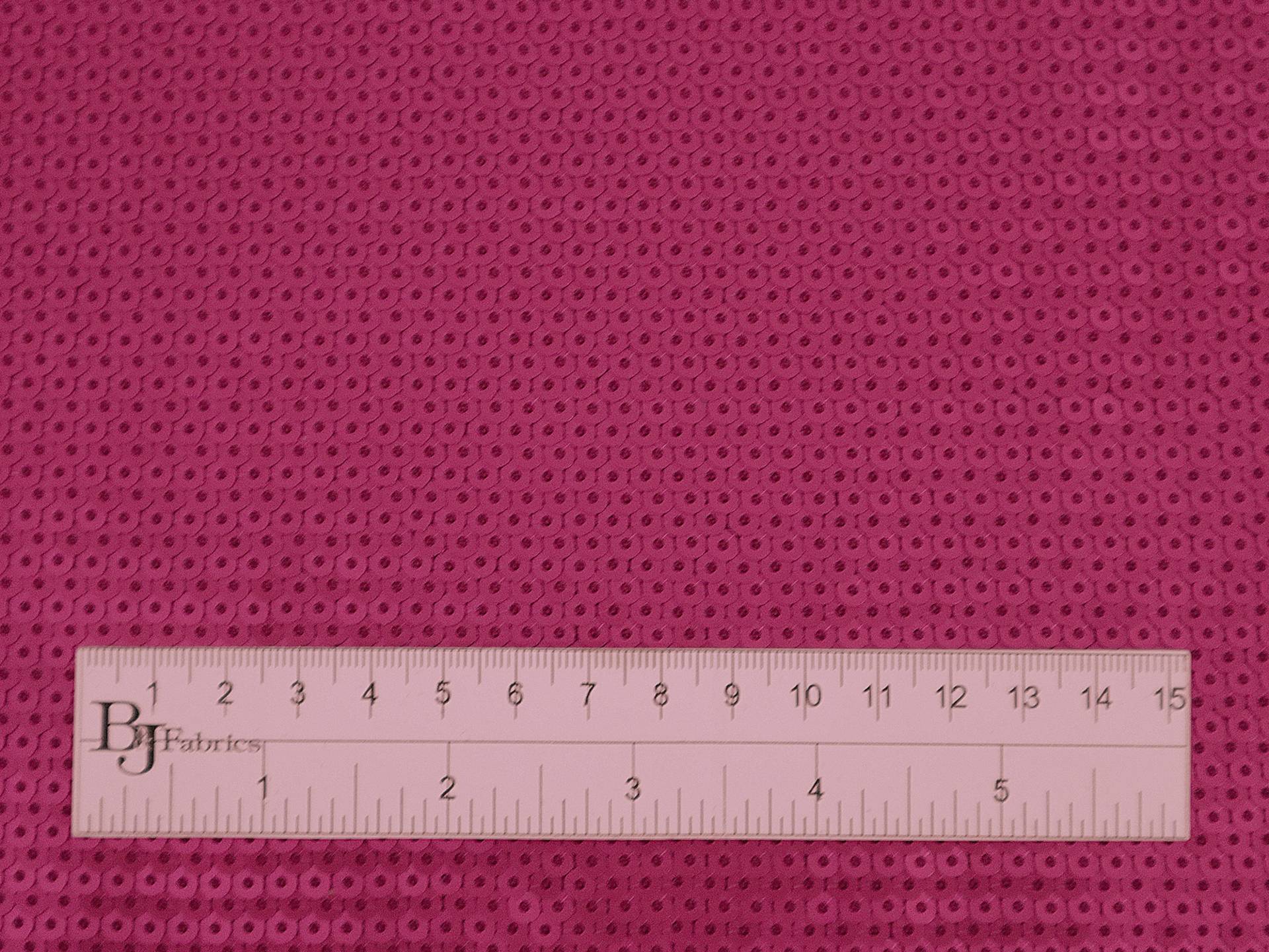 Fish Scale Sequins on Tulle in Fuchsia