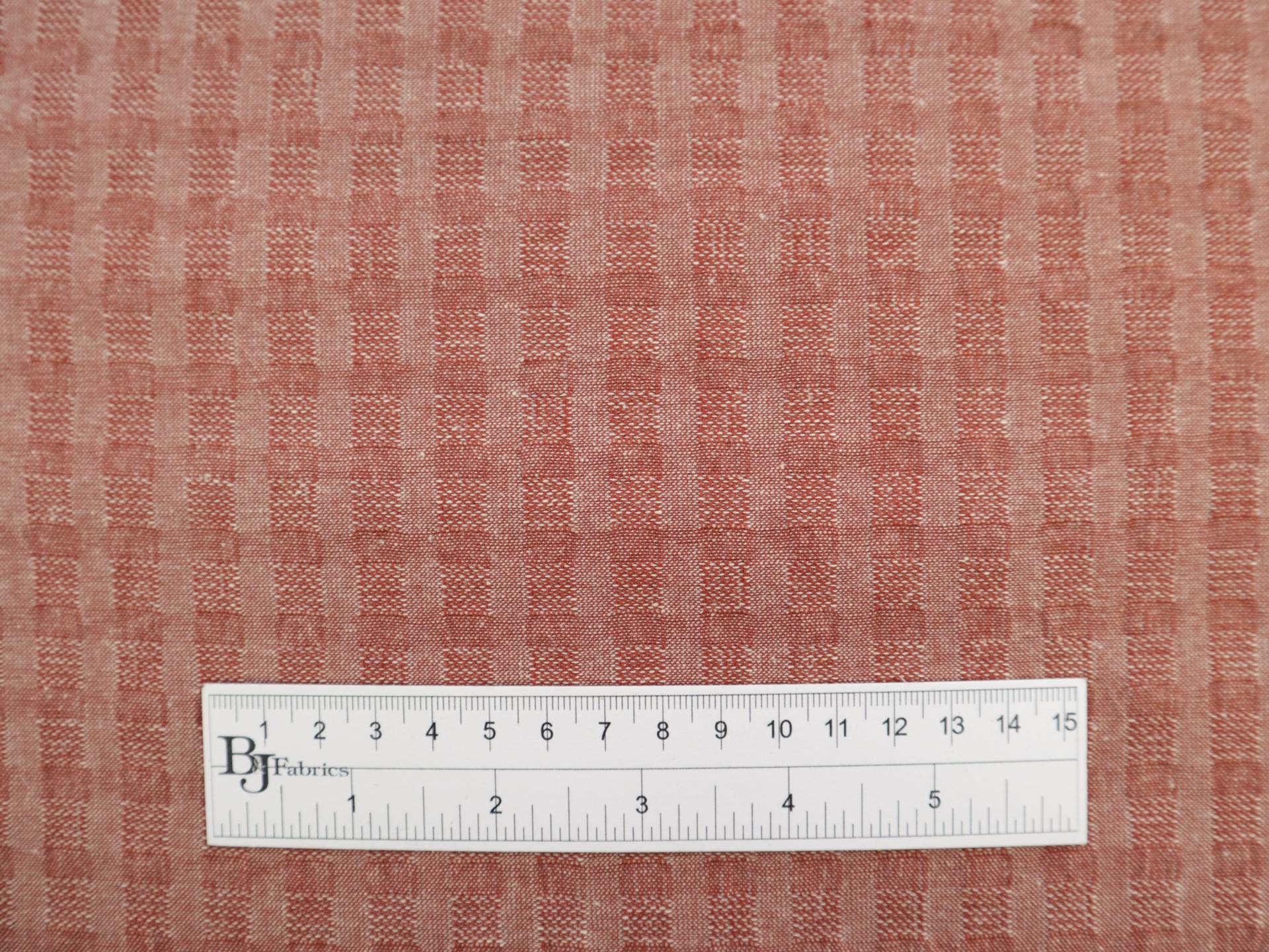 Woven Cotton Novelty Check in Chambray Red