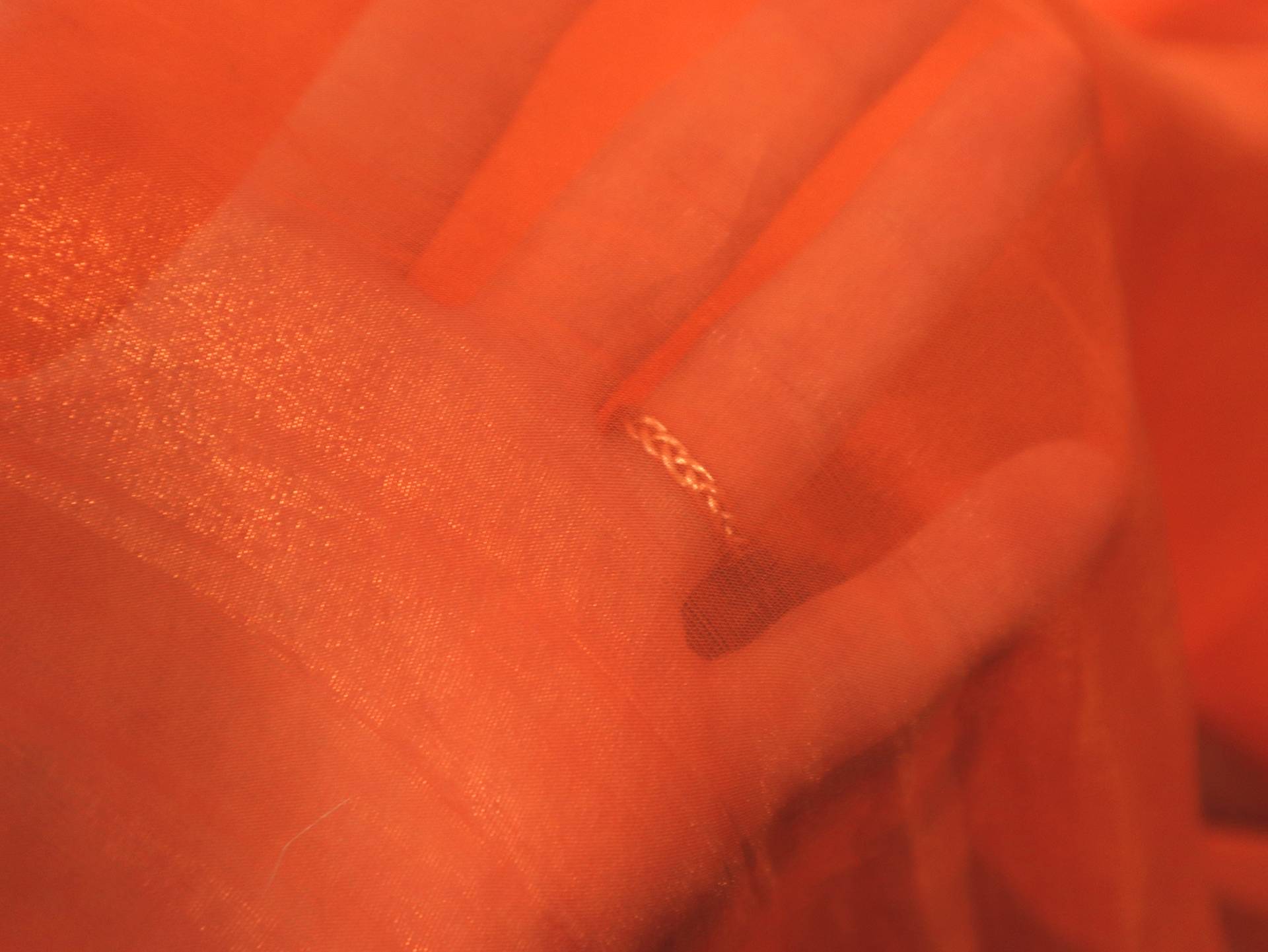 Silk and Nylon Chiffon in Orange