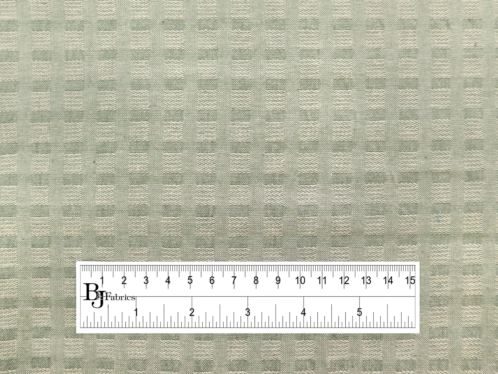 Woven Cotton Novelty Check in Sage