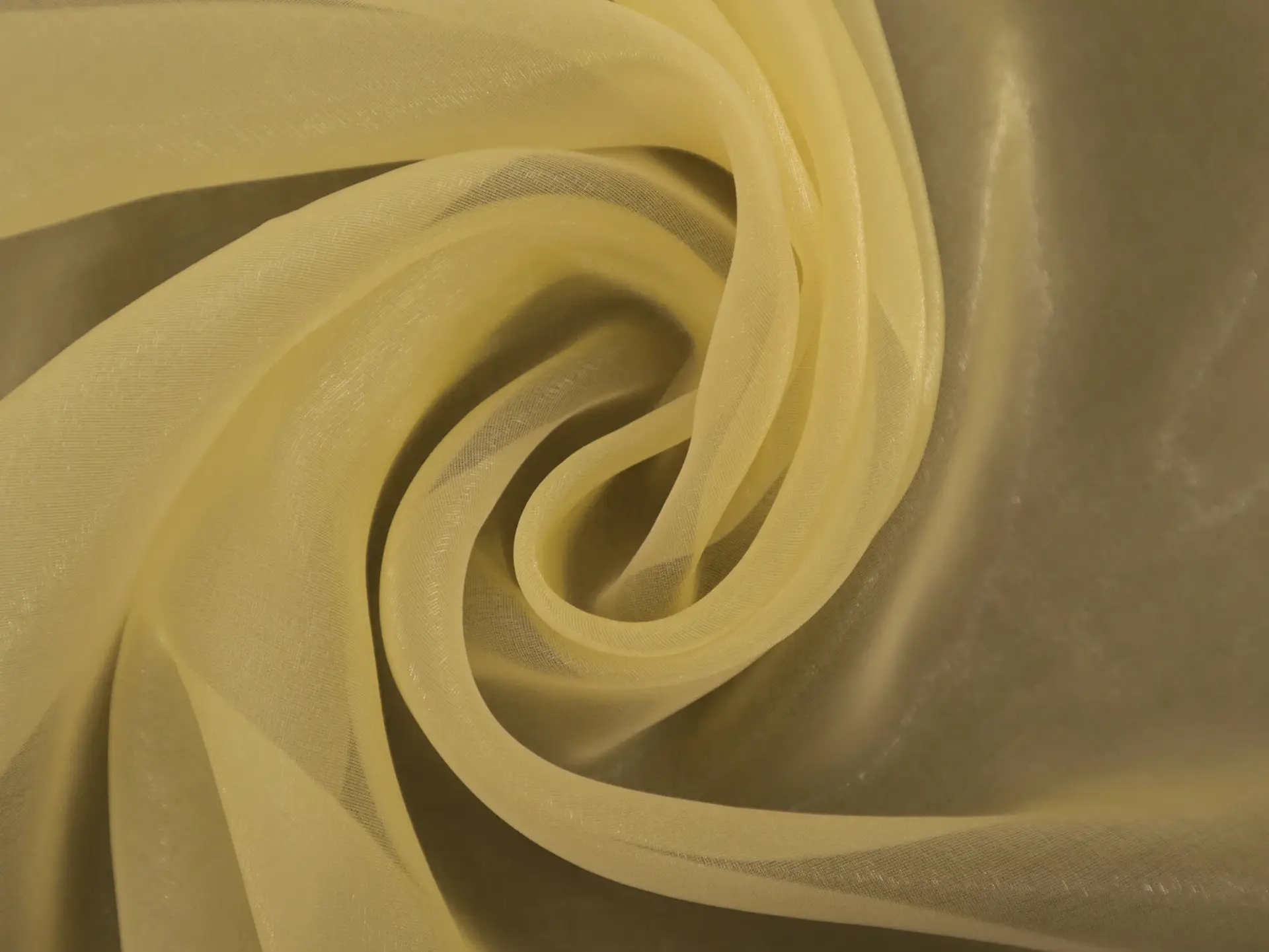 Silk and Nylon Chiffon in Butter