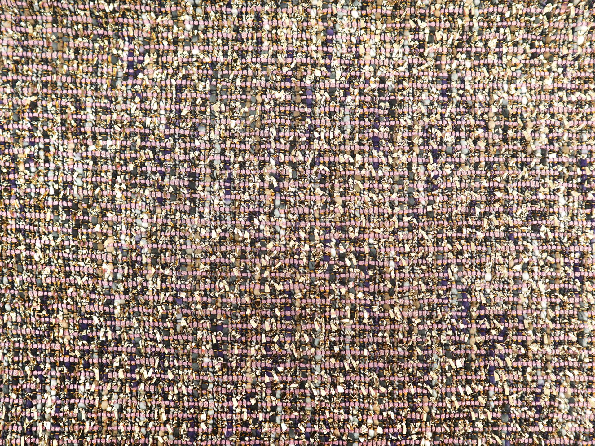 Couture Metallic Viscose Blend Tweed in Pink & Gold