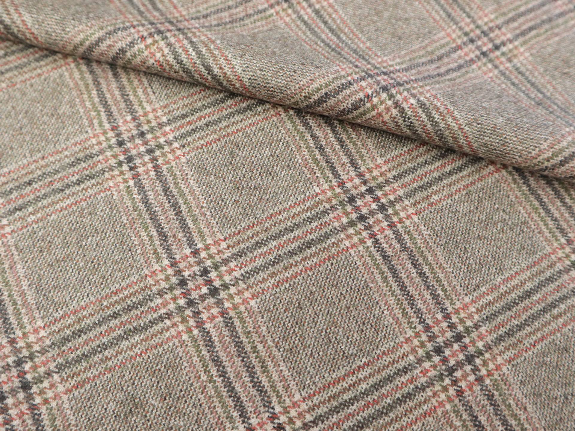 Zegna Cashmere Plaid Suiting in Waterfowl Brown
