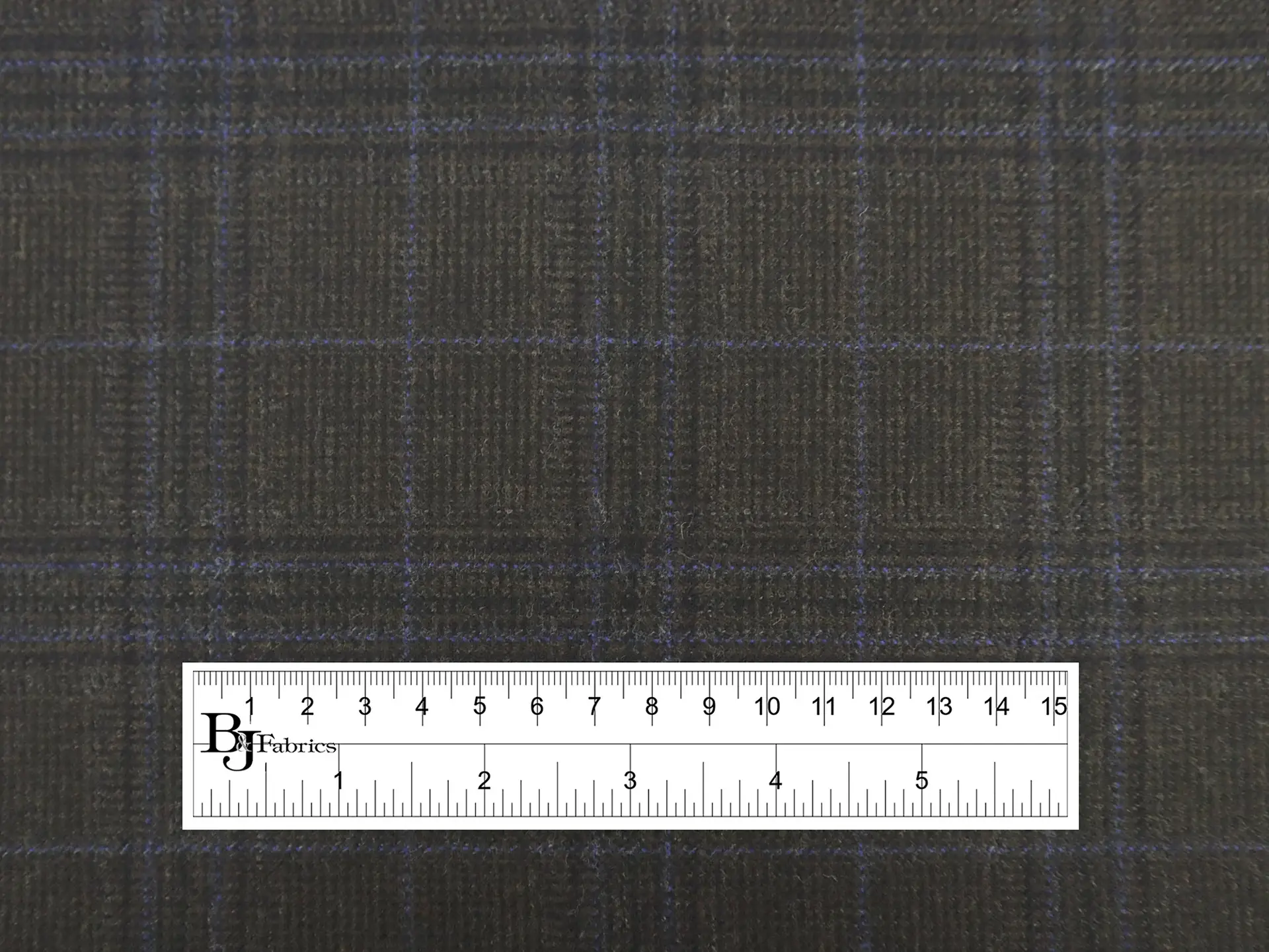 Italian Cashmere Plaid Suiting in Dark Roast
