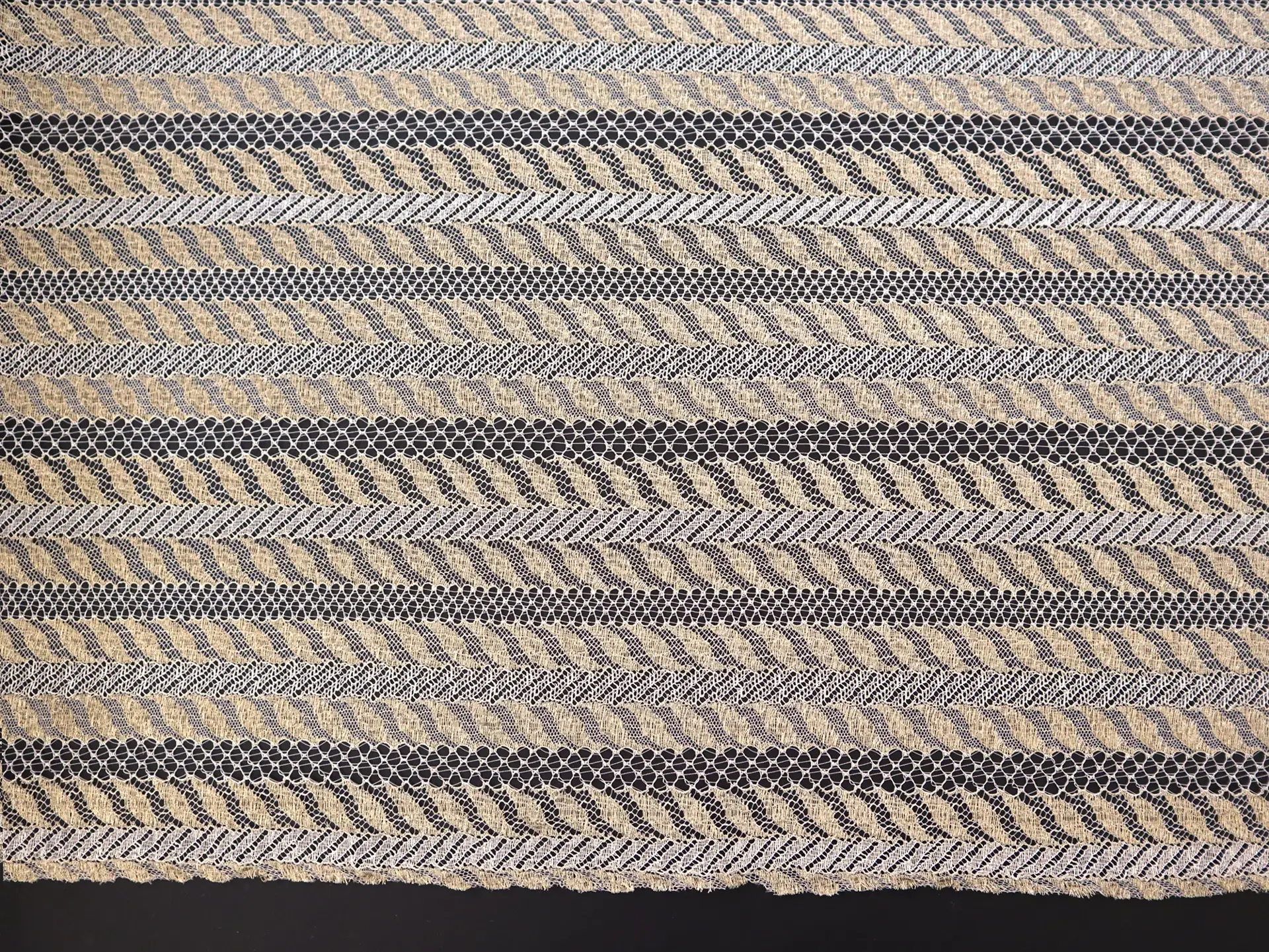 Metallic Striped Lace in Gold and Silver