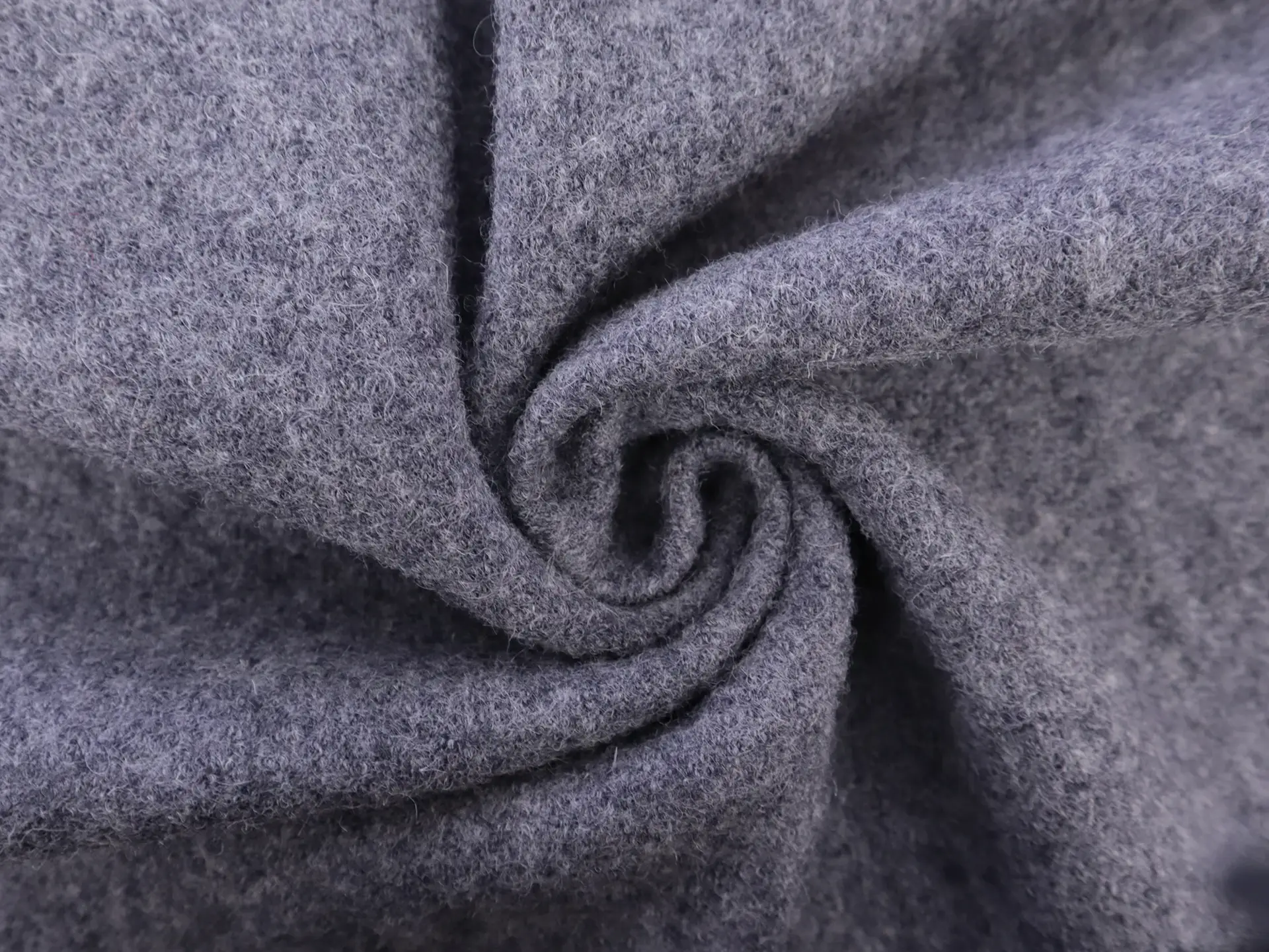 Imported Boiled Wool in Ash Grey